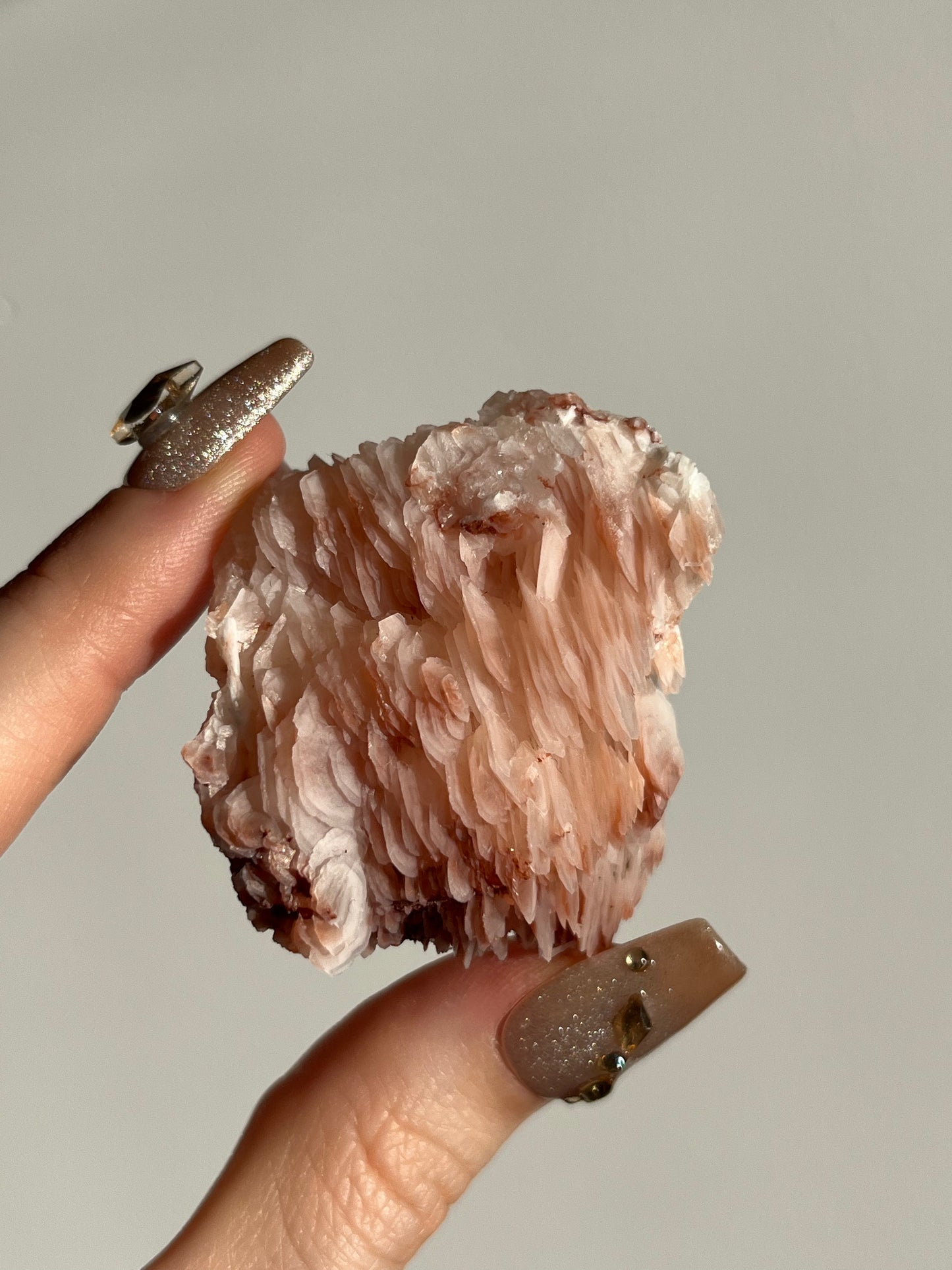 Peach Sakura Blossom Calcite Specimen K