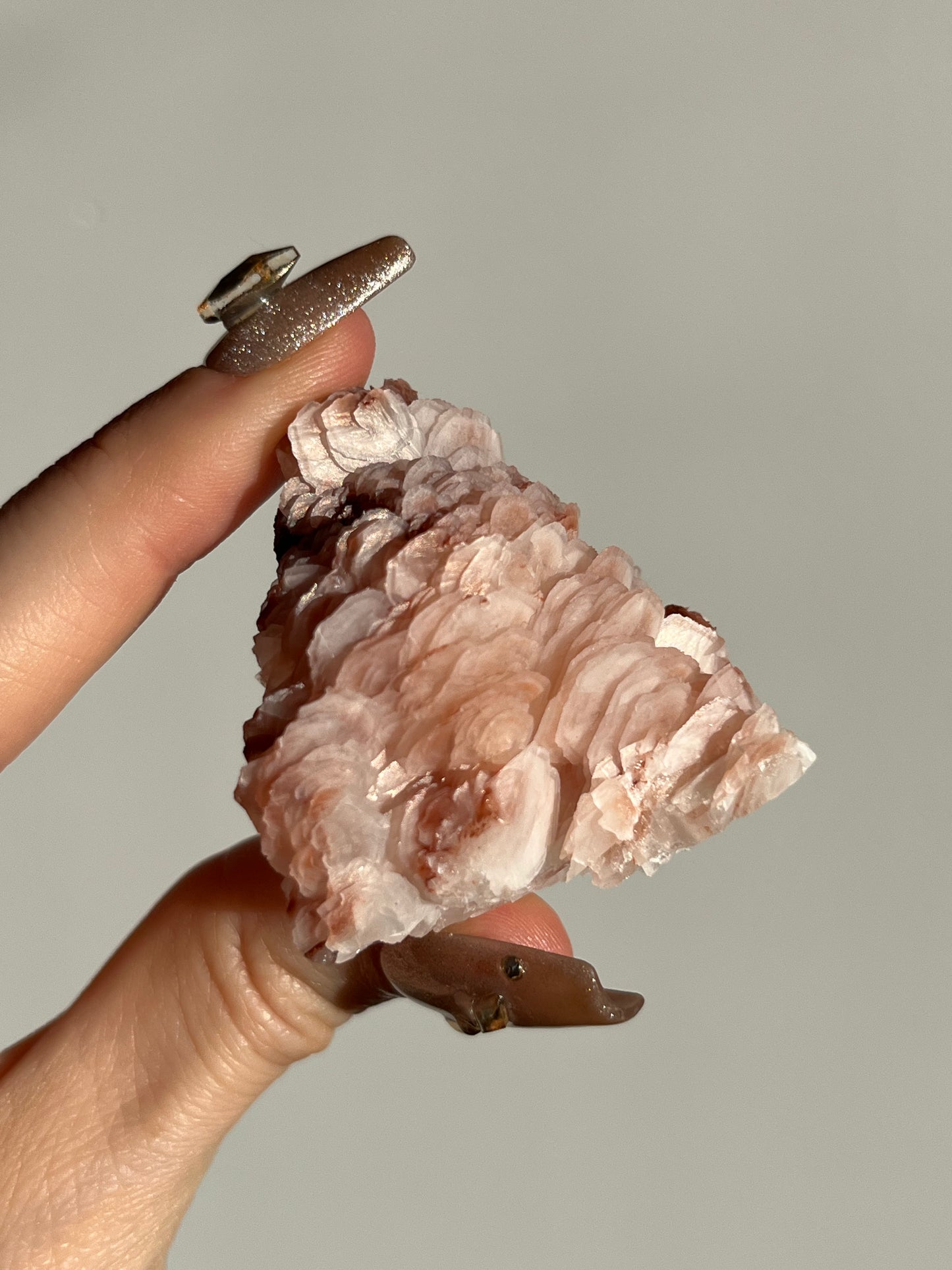 Peach Sakura Blossom Calcite Specimen K