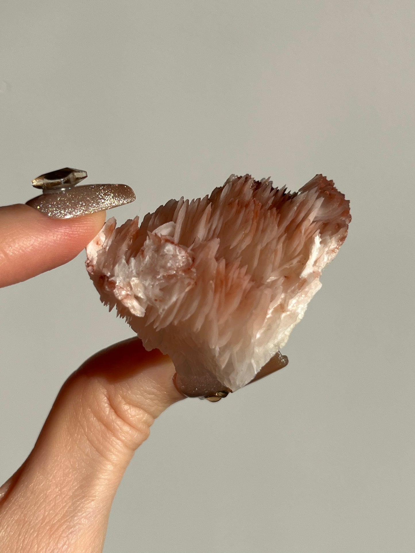 Peach Sakura Blossom Calcite Specimen K