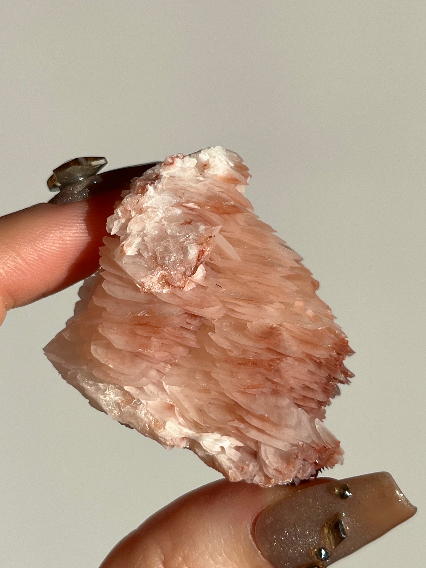 Peach Sakura Blossom Calcite Specimen K