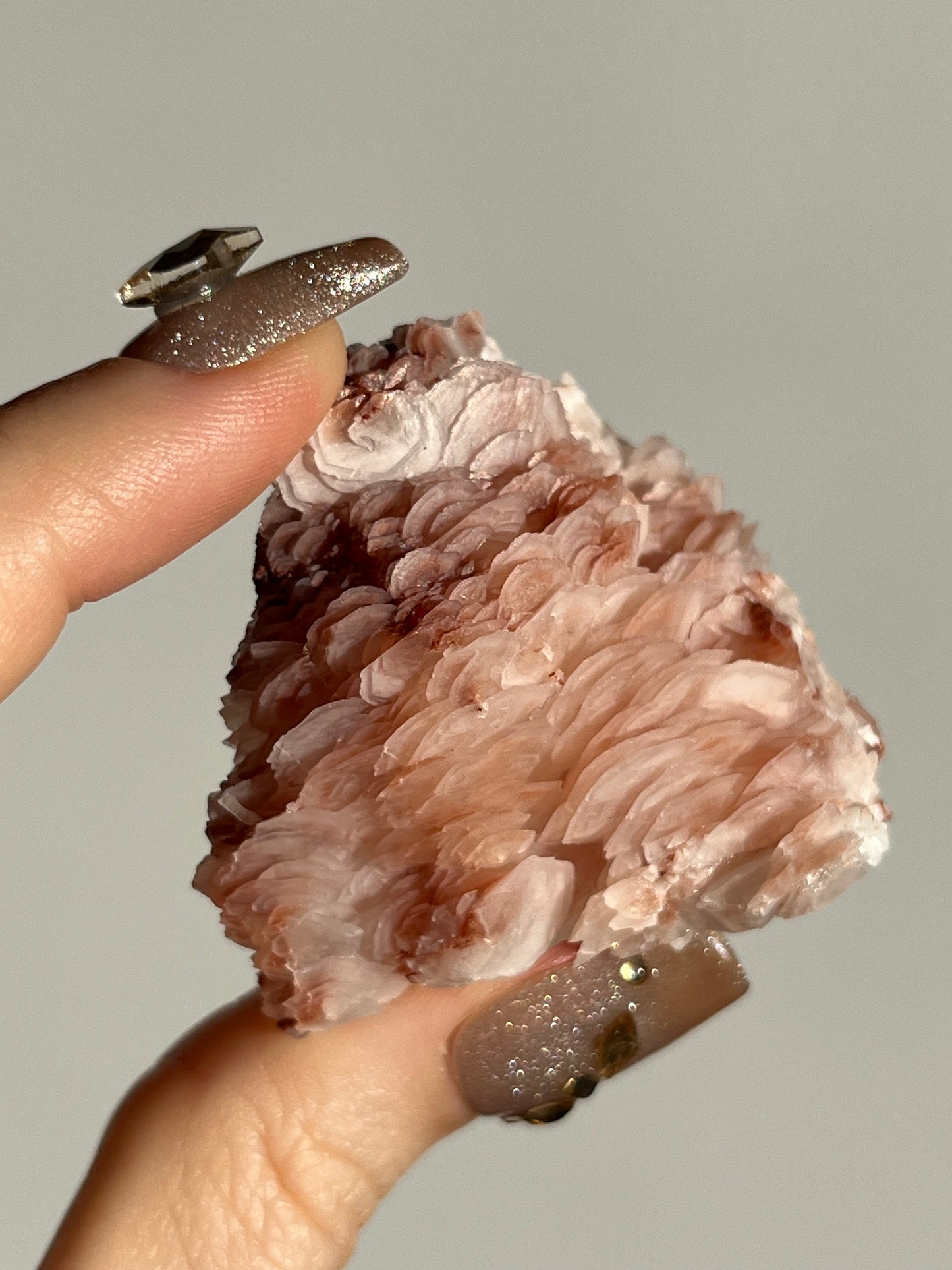 Peach Sakura Blossom Calcite Specimen K