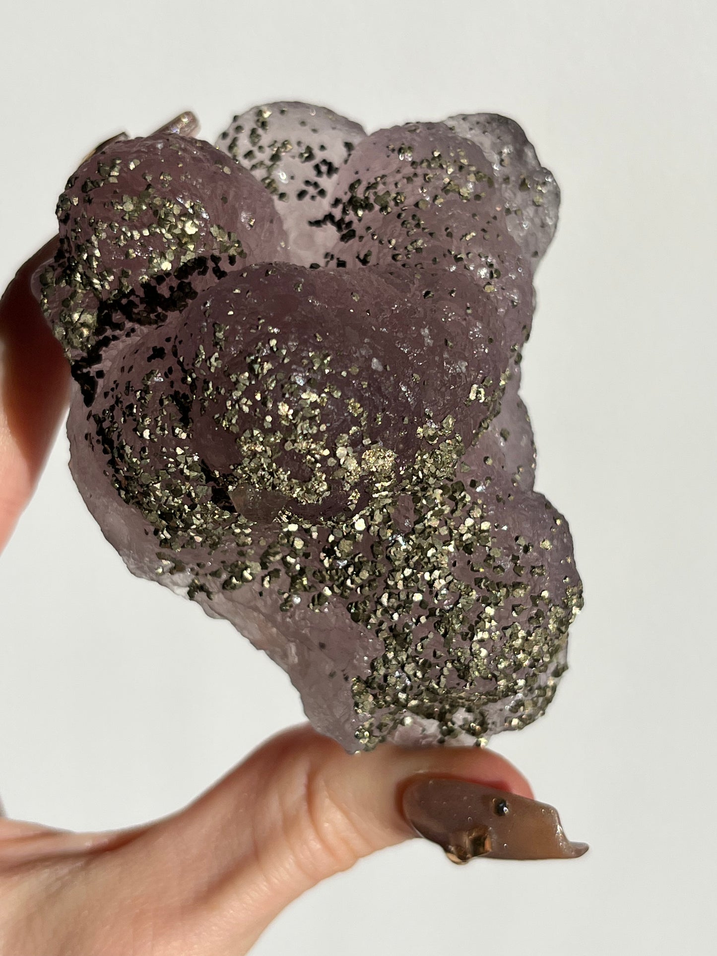 Botryoidal Purple Fluorite with Pyrite and Barite Specimen A (Collector's Choice)
