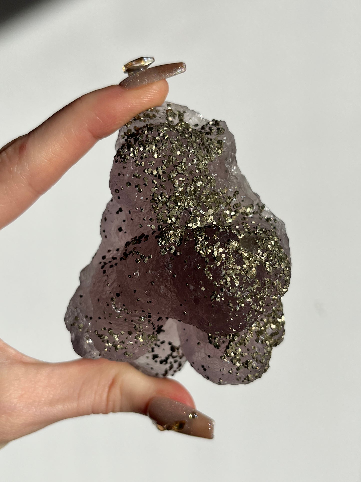 Botryoidal Purple Fluorite with Pyrite and Barite Specimen A (Collector's Choice)