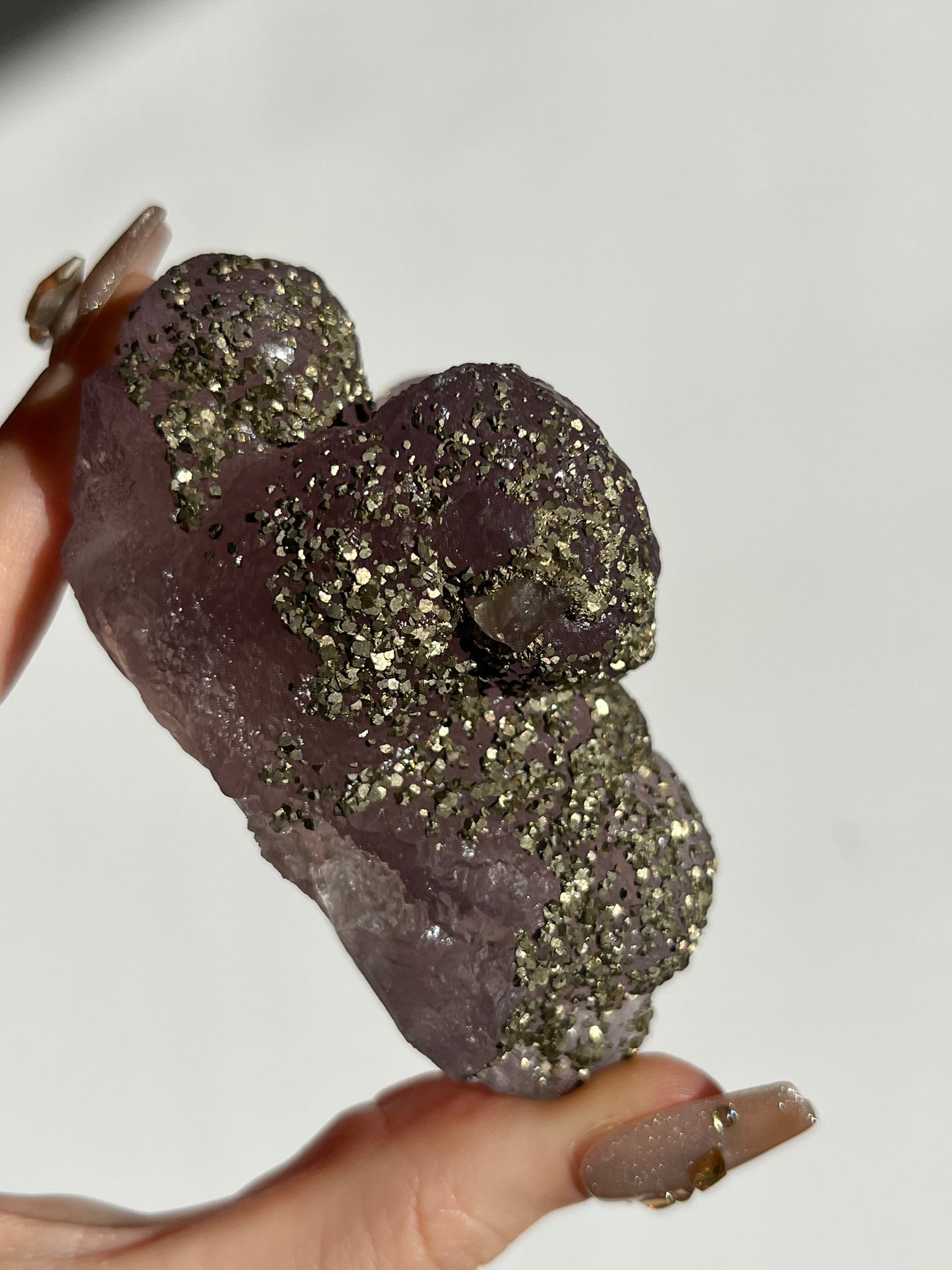 Botryoidal Purple Fluorite with Pyrite and Barite Specimen A (Collector's Choice)