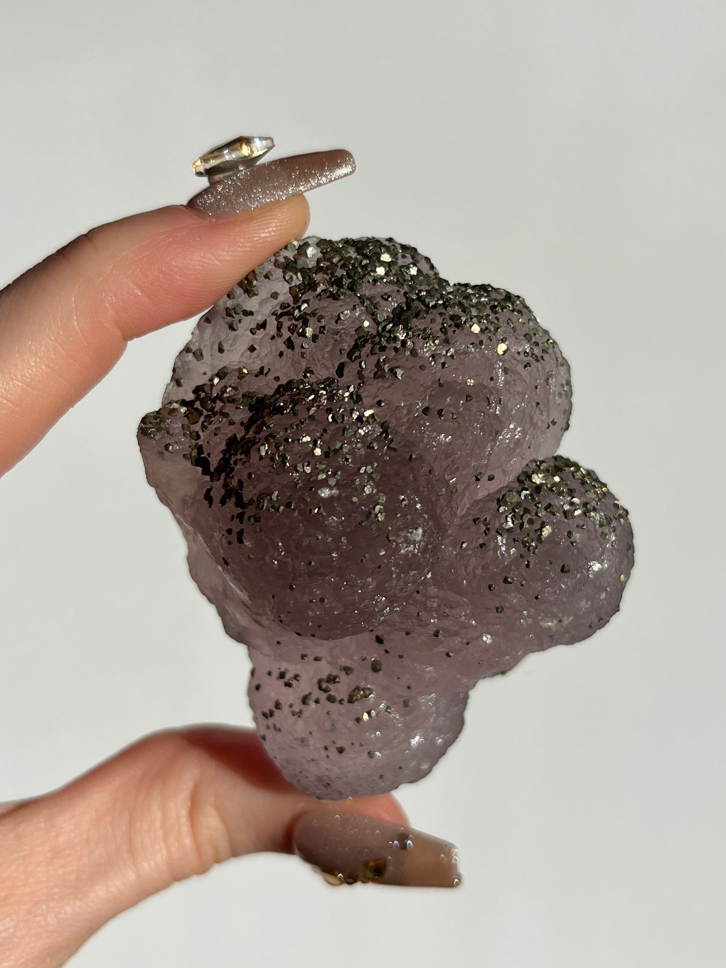 Botryoidal Purple Fluorite with Pyrite Specimen B