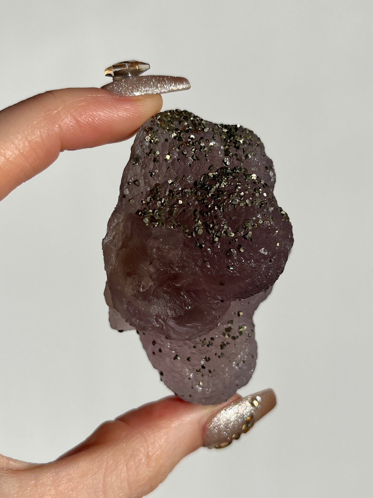 Botryoidal Purple Fluorite with Pyrite Specimen B