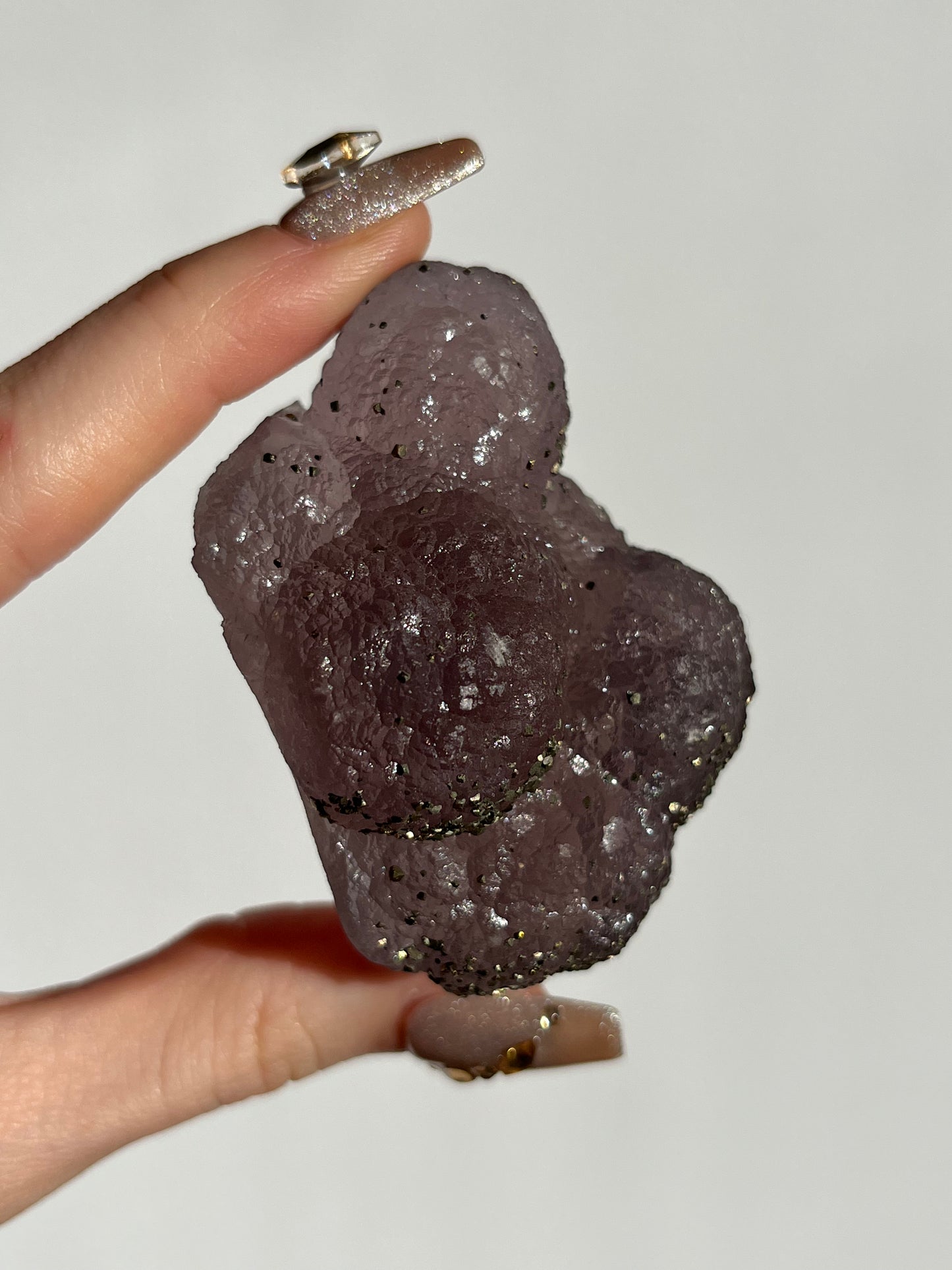 Botryoidal Purple Fluorite with Pyrite Specimen B