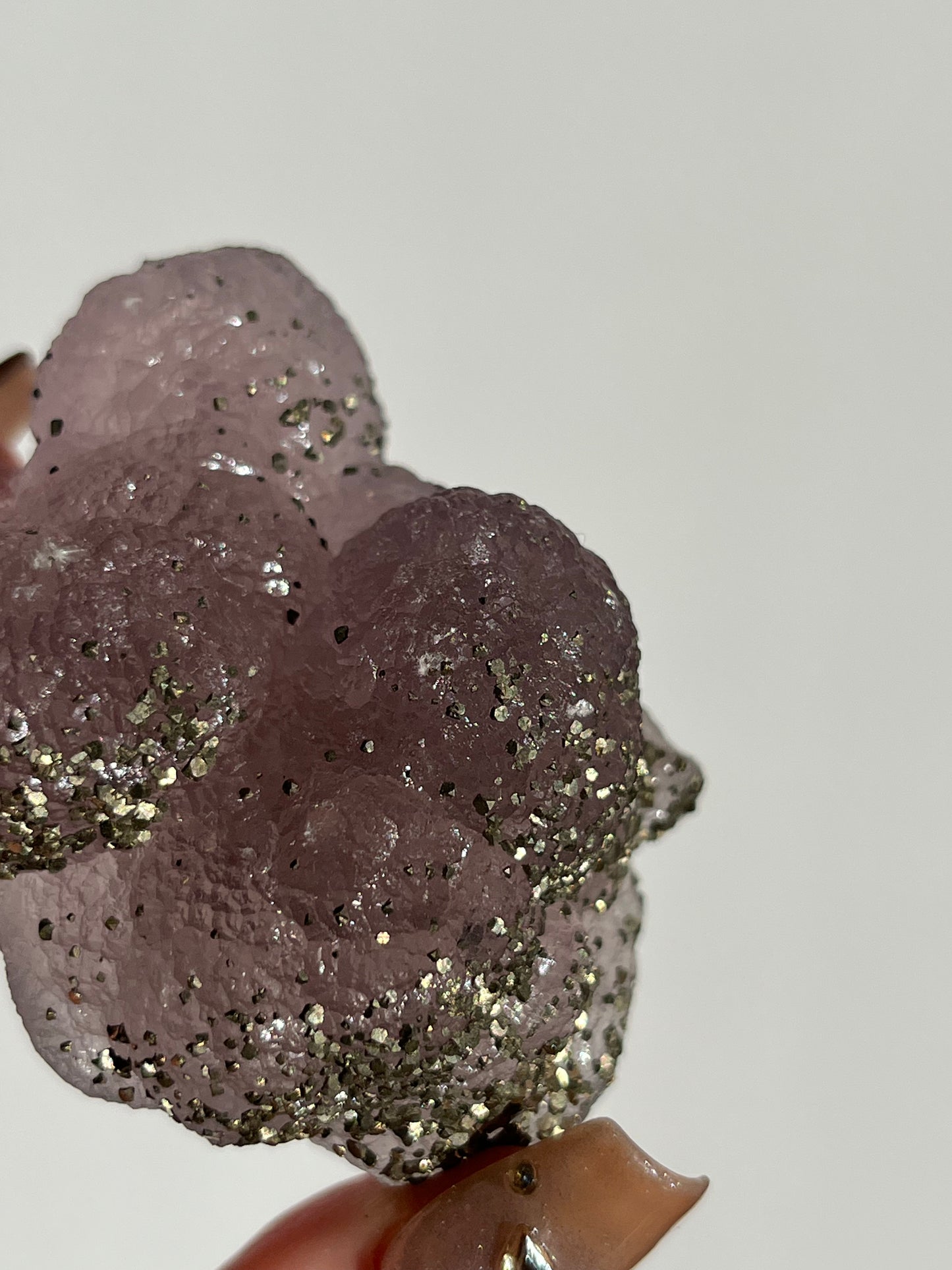 Botryoidal Purple Fluorite with Pyrite Specimen B