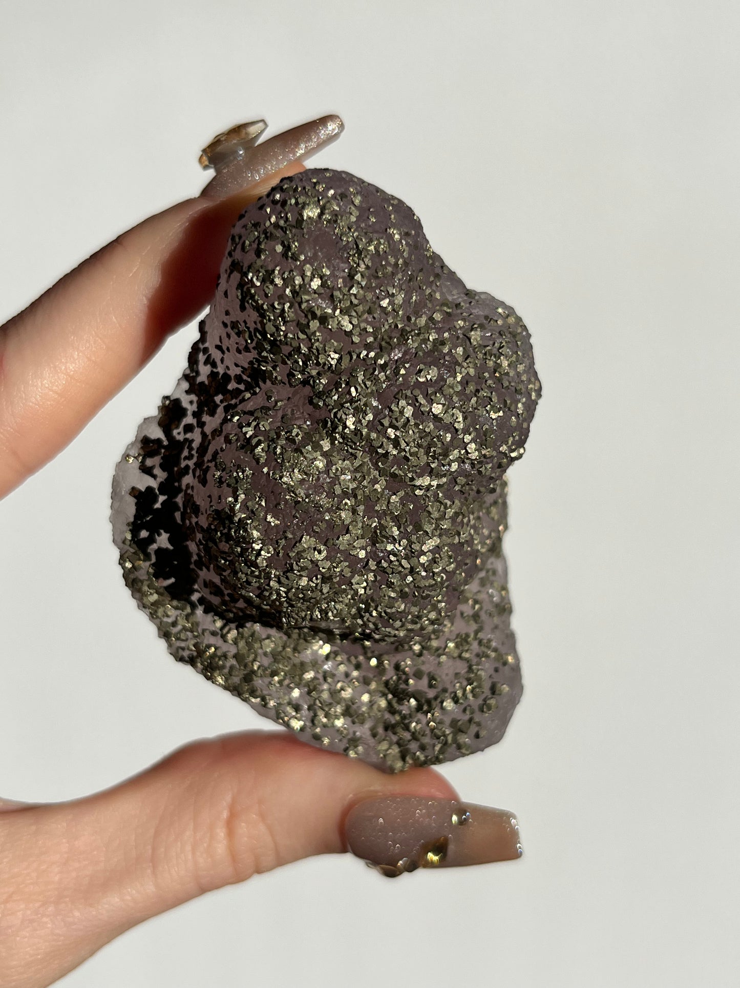 Botryoidal Purple Fluorite with Pyrite Specimen F (Collector's Choice)