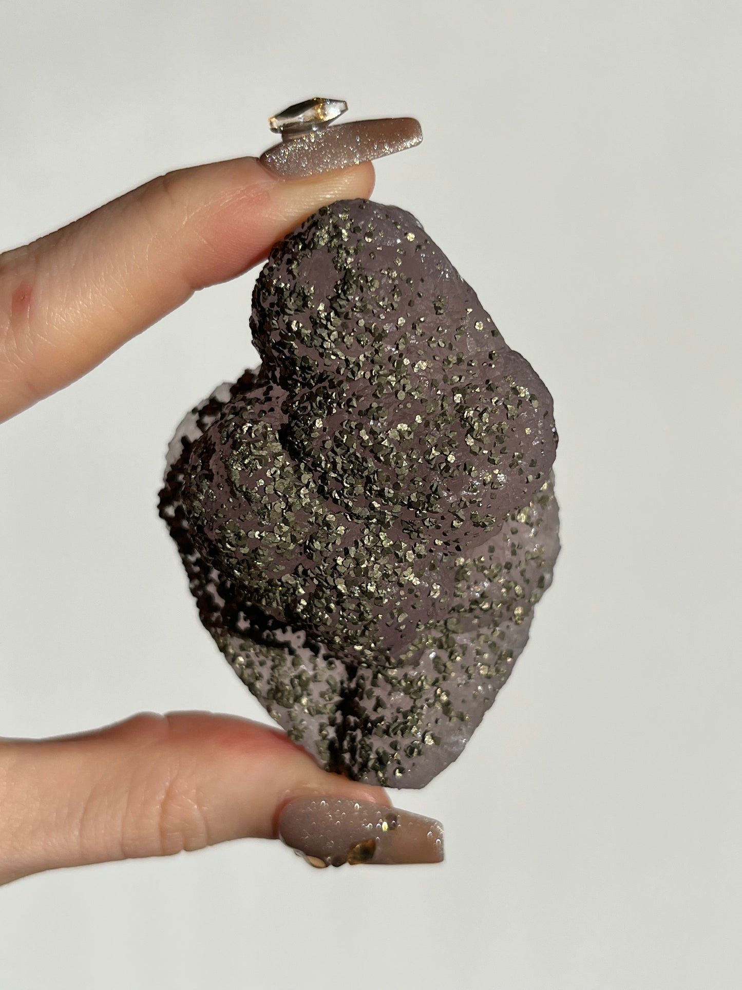 Botryoidal Purple Fluorite with Pyrite Specimen F (Collector's Choice)