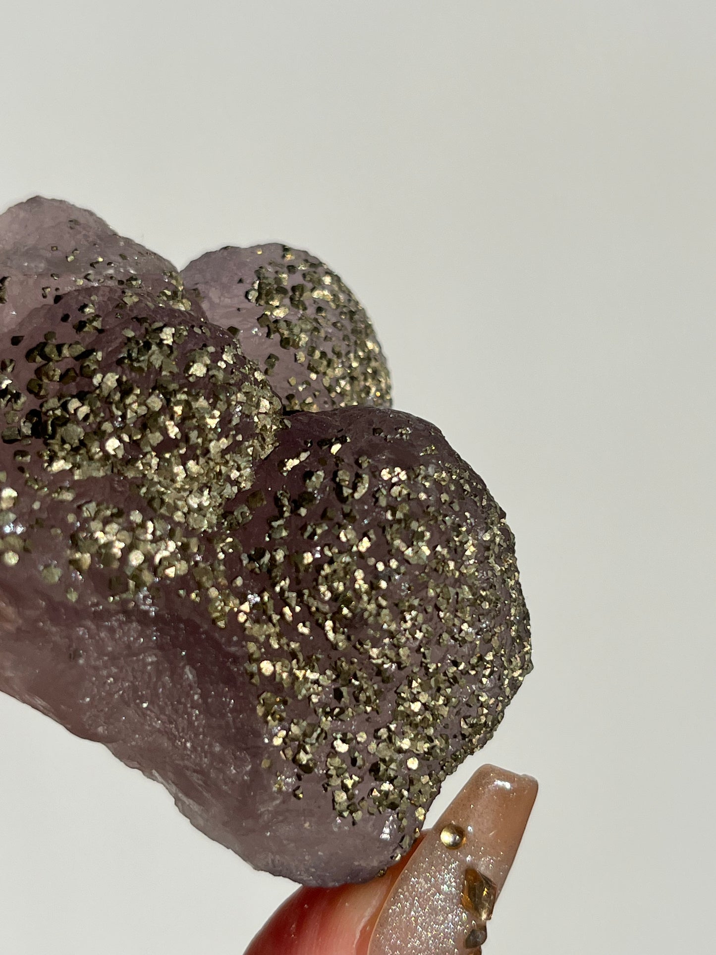 Botryoidal Purple Fluorite with Pyrite Specimen G