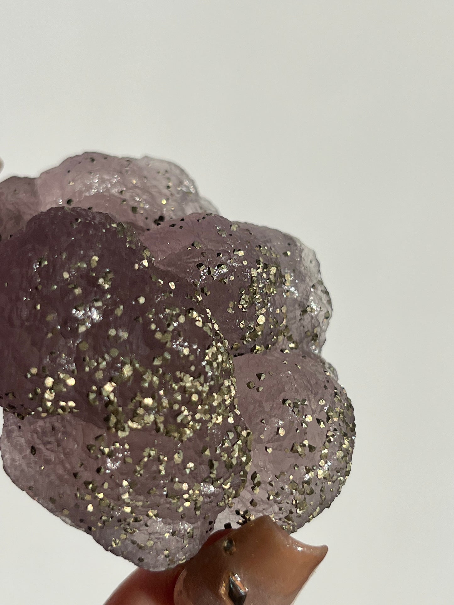 Botryoidal Purple Fluorite with Pyrite Specimen I