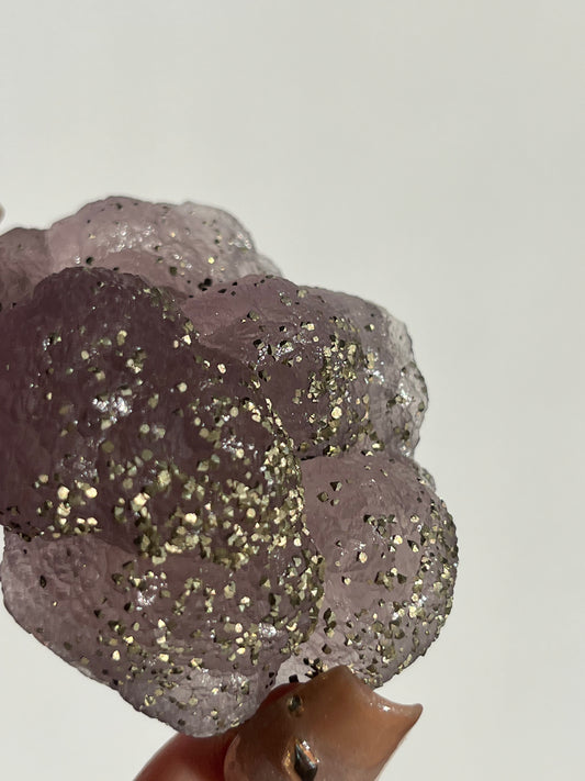 Botryoidal Purple Fluorite with Pyrite Specimen I