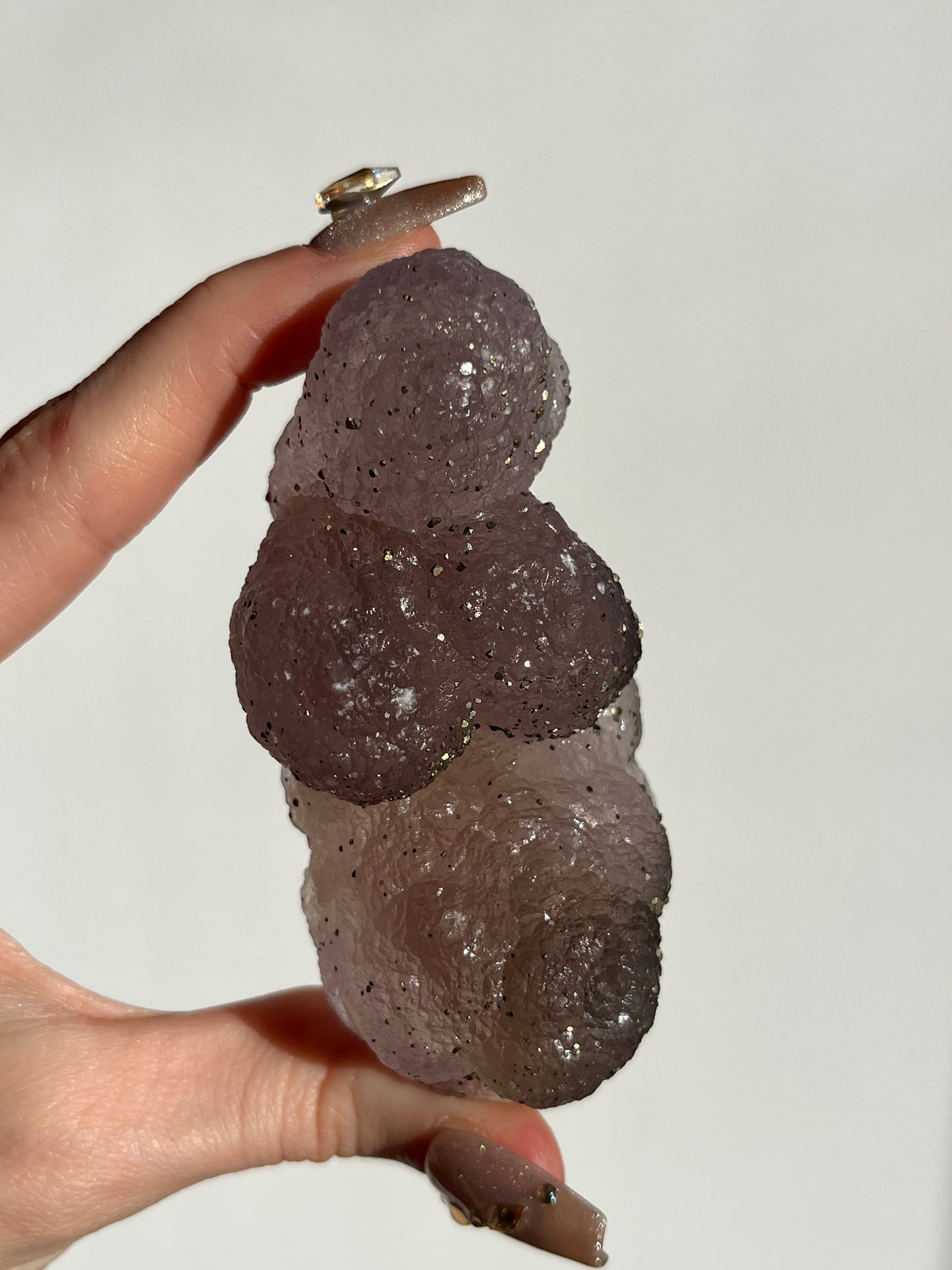 Botryoidal Purple Fluorite with Pyrite Specimen J (Collector's Choice)