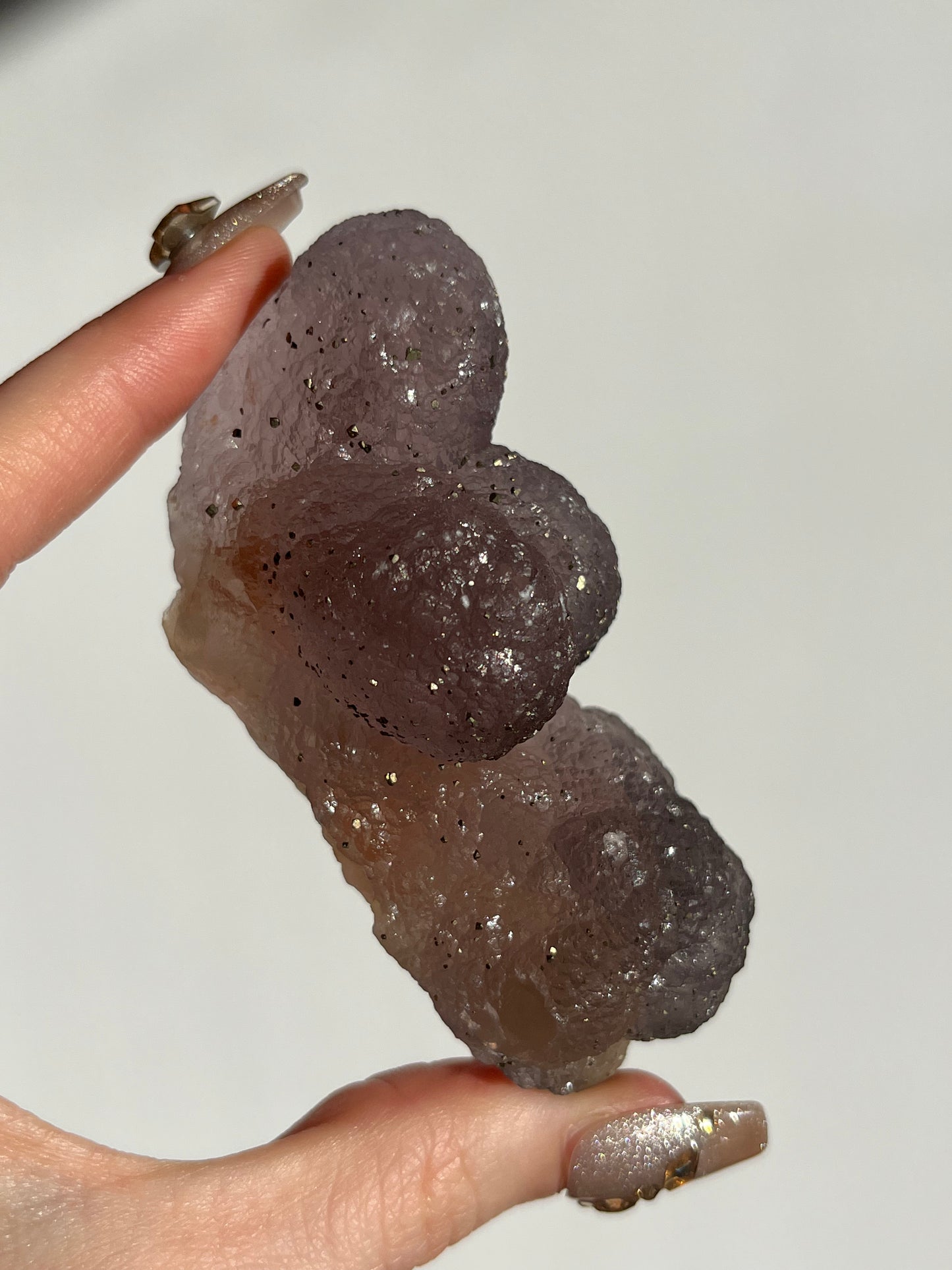 Botryoidal Purple Fluorite with Pyrite Specimen J (Collector's Choice)