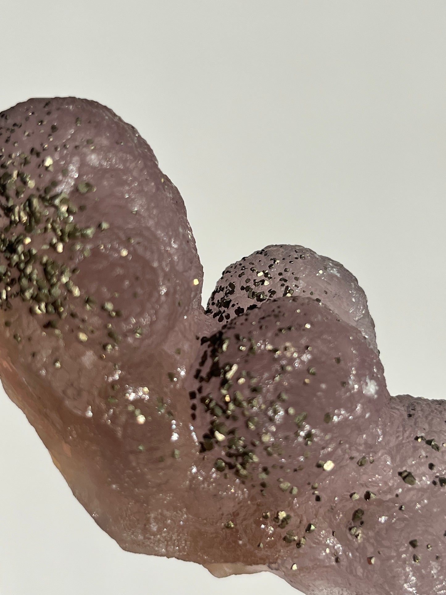 Botryoidal Purple Fluorite with Pyrite Specimen J (Collector's Choice)