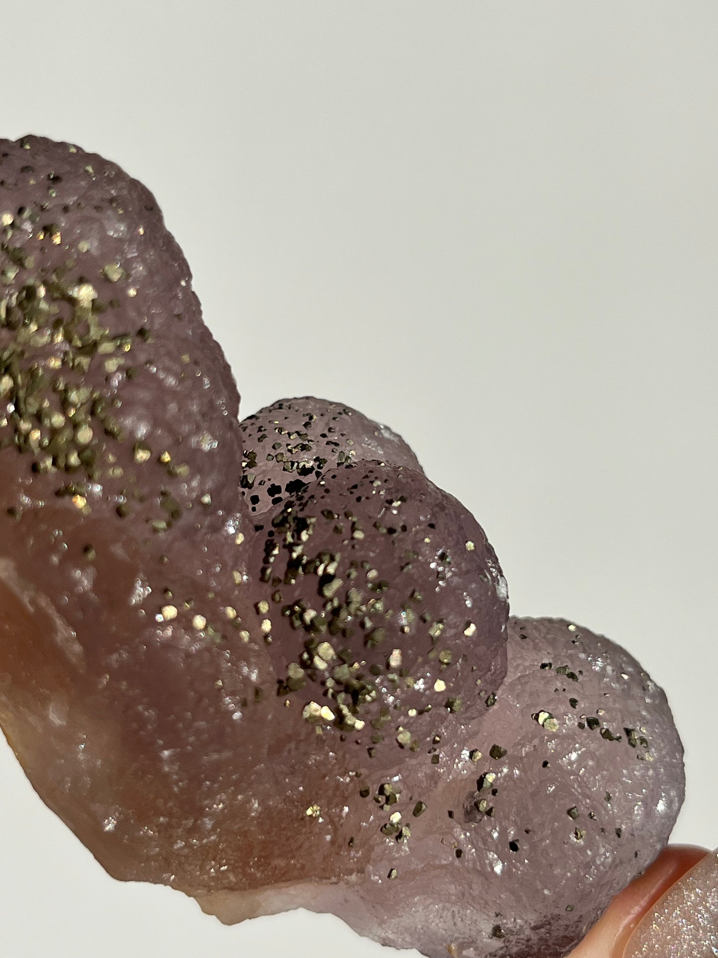 Botryoidal Purple Fluorite with Pyrite Specimen J (Collector's Choice)