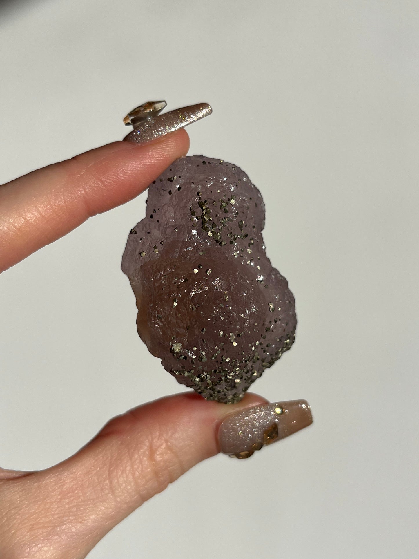 Botryoidal Purple Fluorite with Pyrite Specimen N