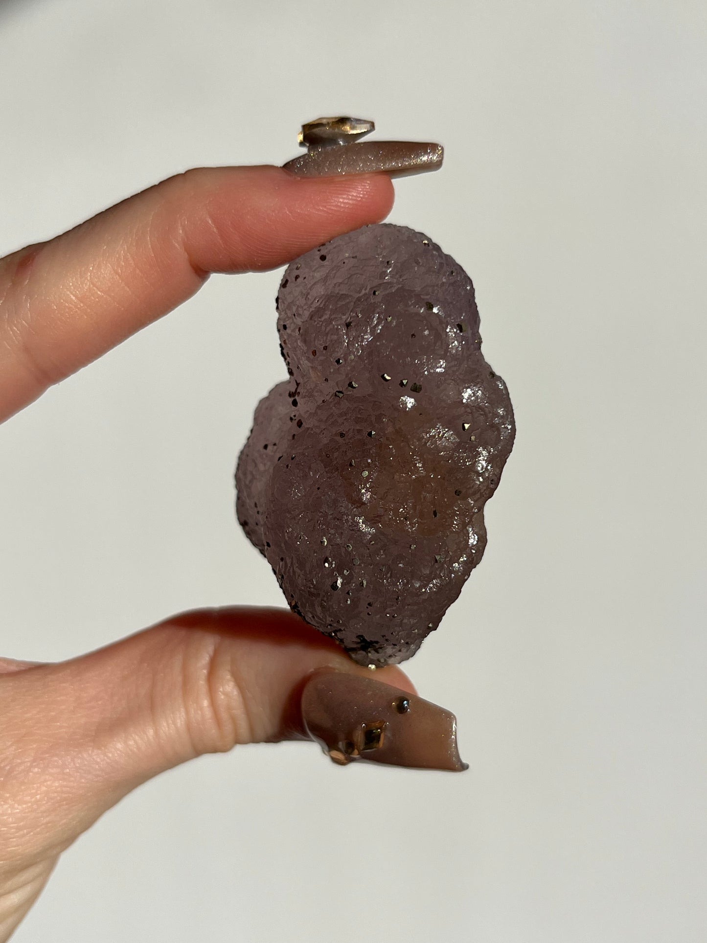 Botryoidal Purple Fluorite with Pyrite Specimen N