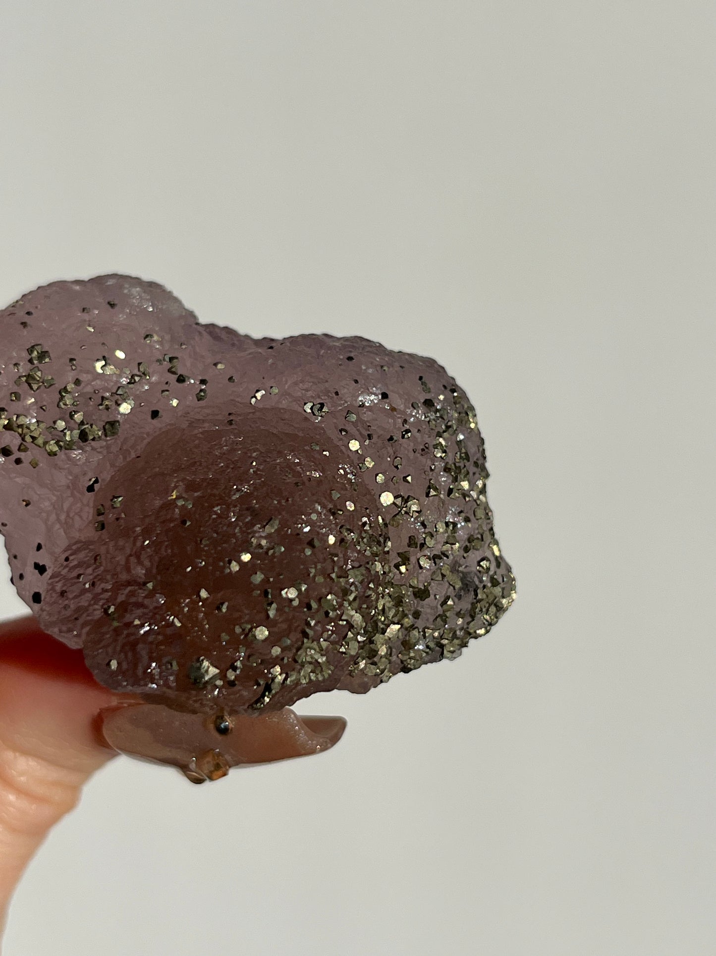 Botryoidal Purple Fluorite with Pyrite Specimen N