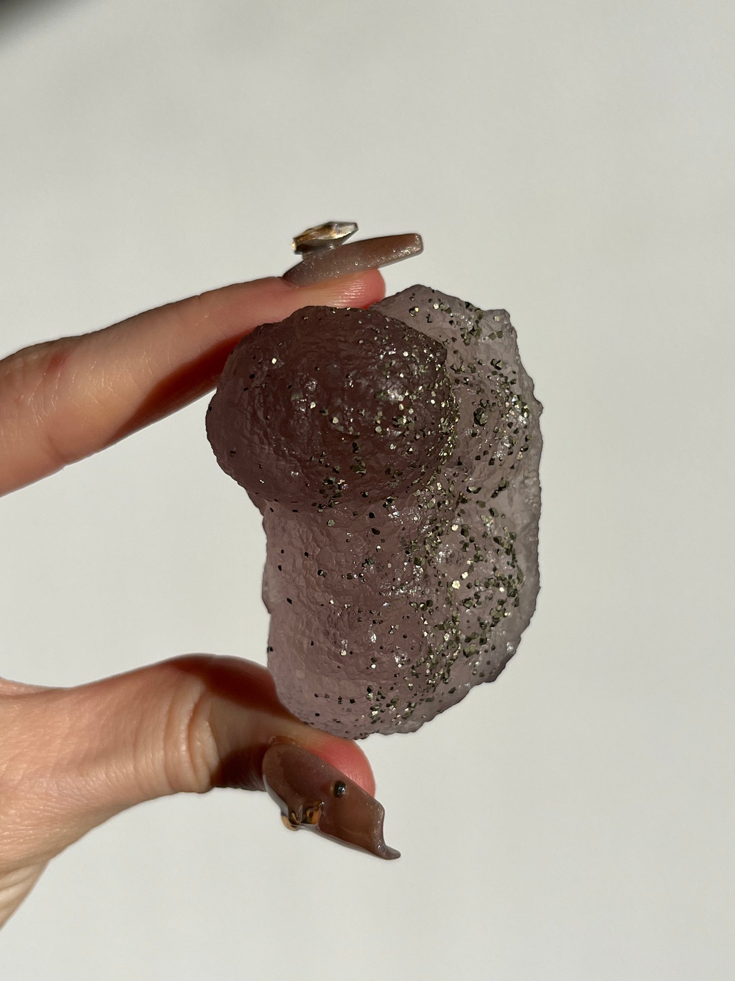 Botryoidal Purple Fluorite with Pyrite Specimen O