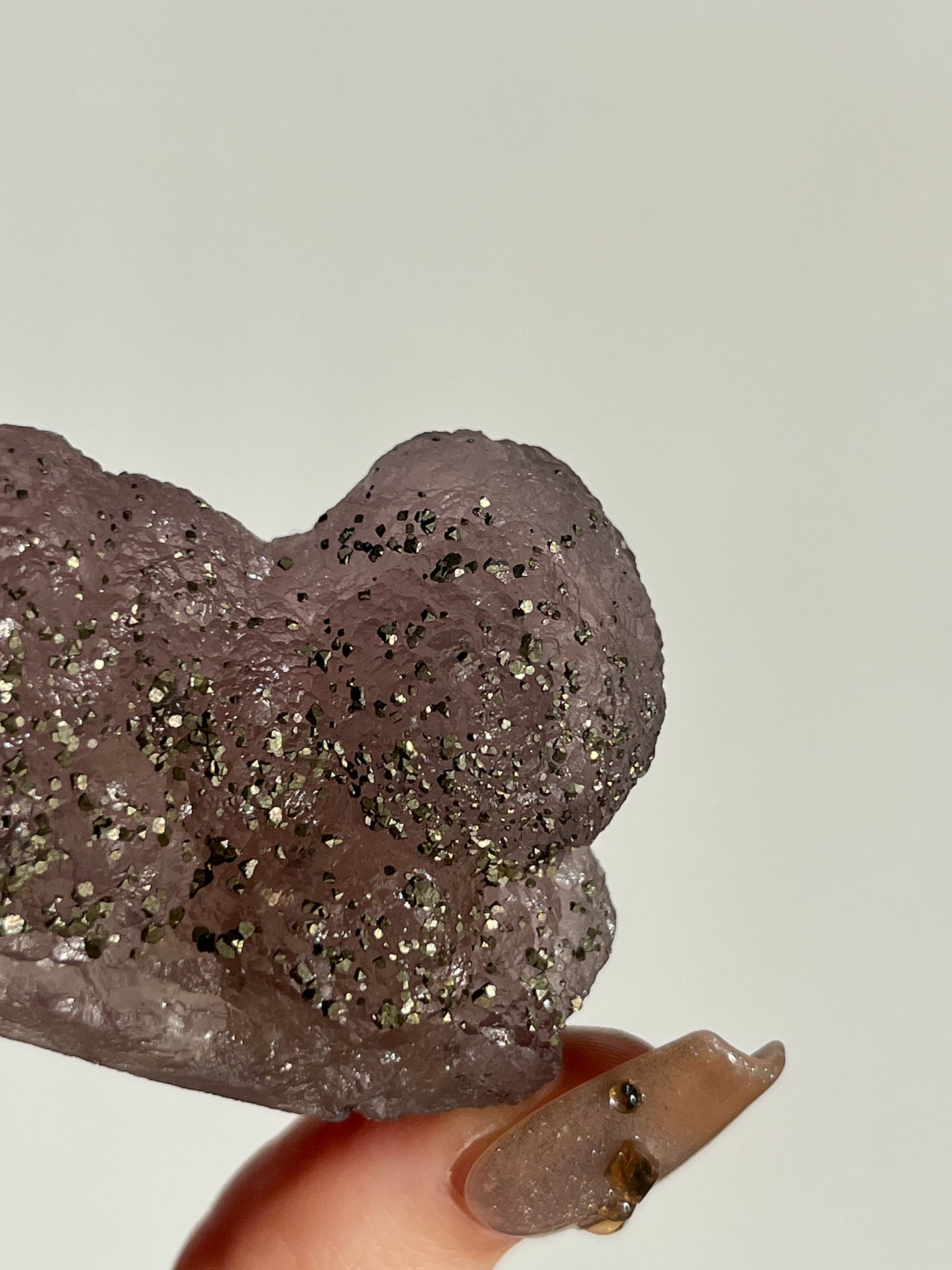 Botryoidal Purple Fluorite with Pyrite Specimen O