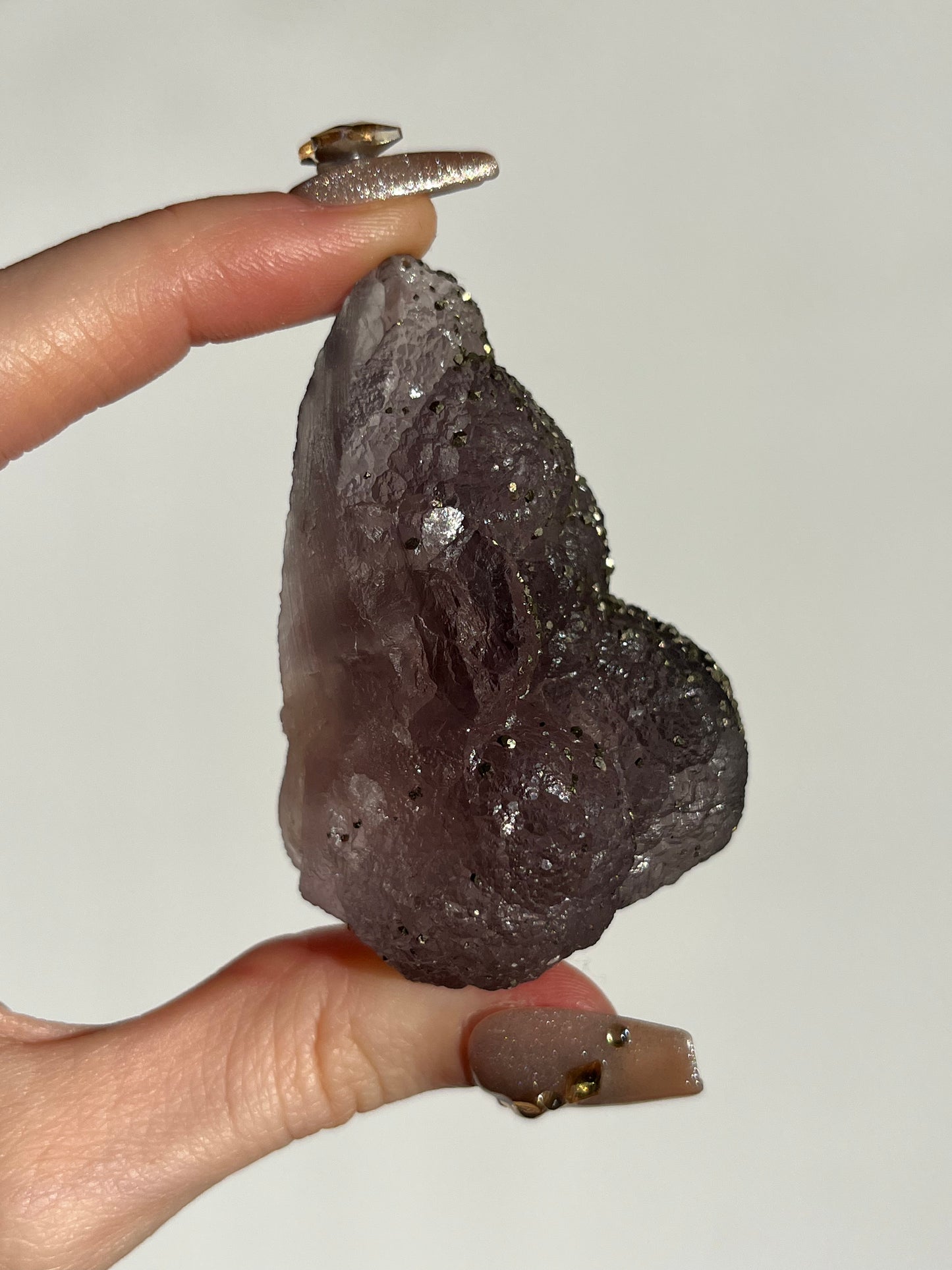 Botryoidal Purple Fluorite with Pyrite Specimen P