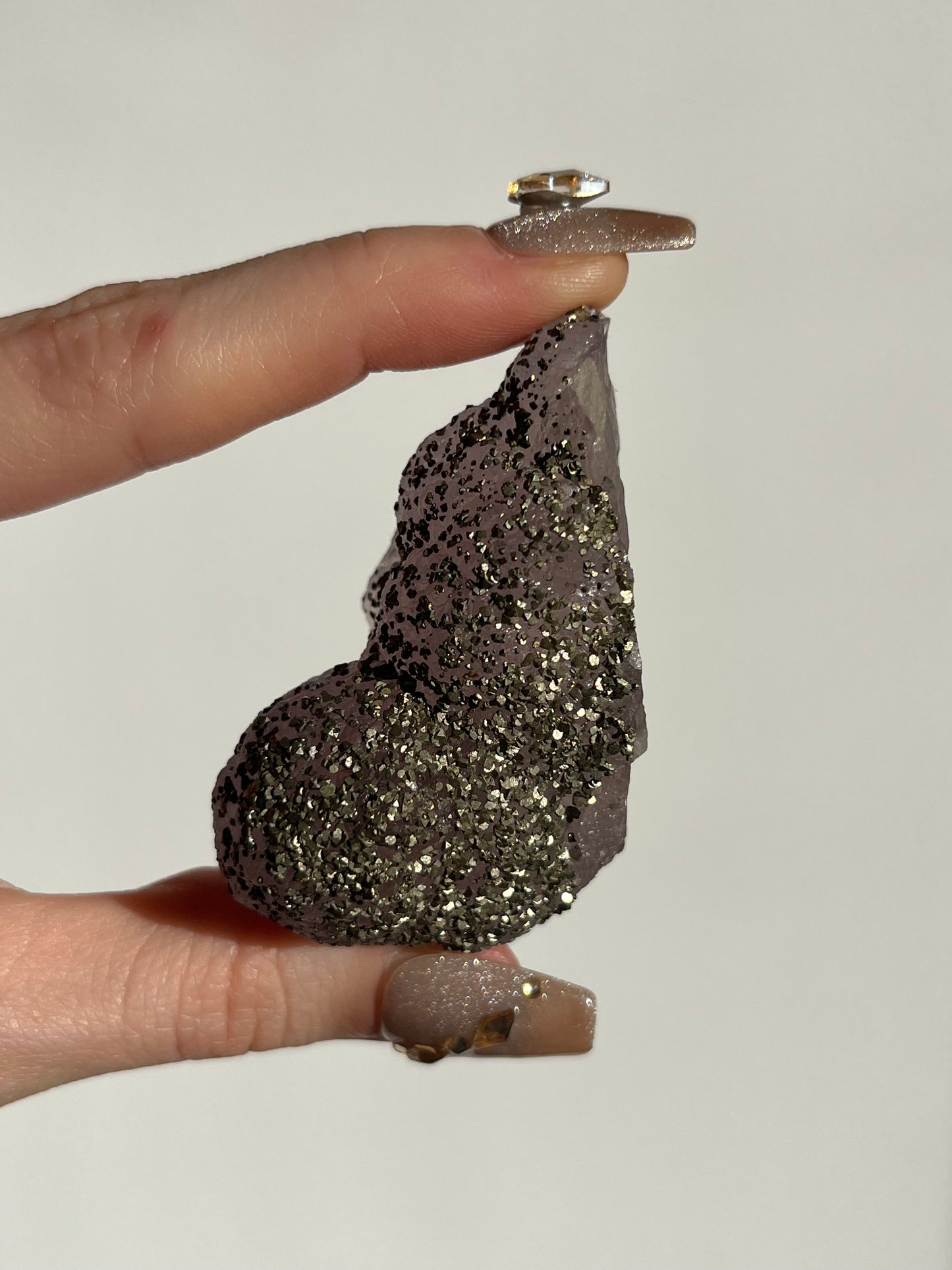 Botryoidal Purple Fluorite with Pyrite Specimen P