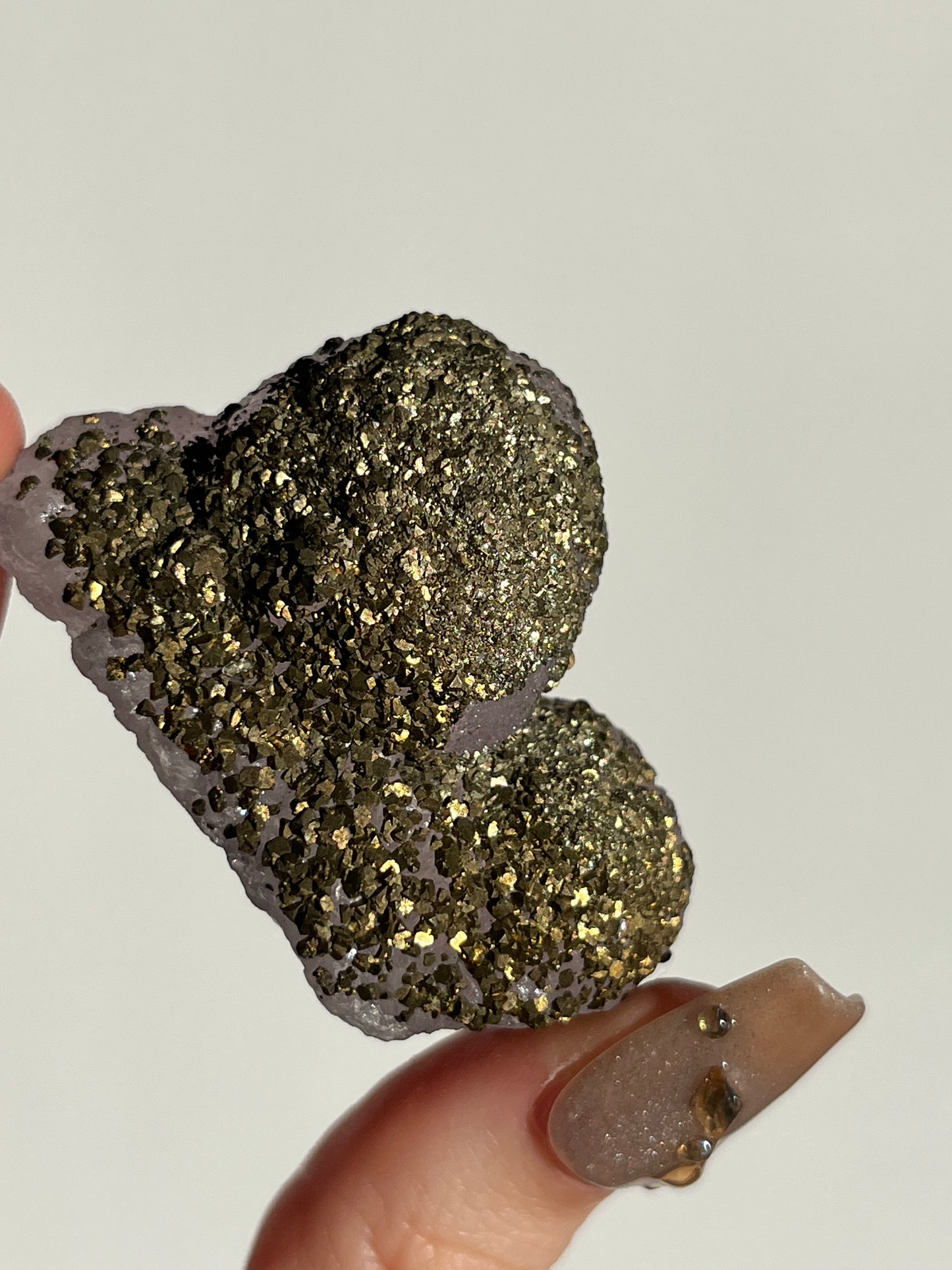Botryoidal Purple Fluorite with Pyrite Specimen S