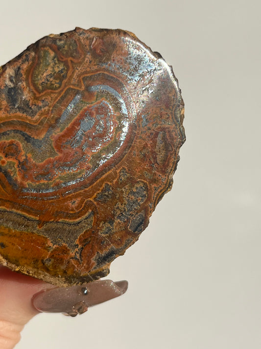 East Indonesian Red Jasper Nodule with Hematite Inclusions