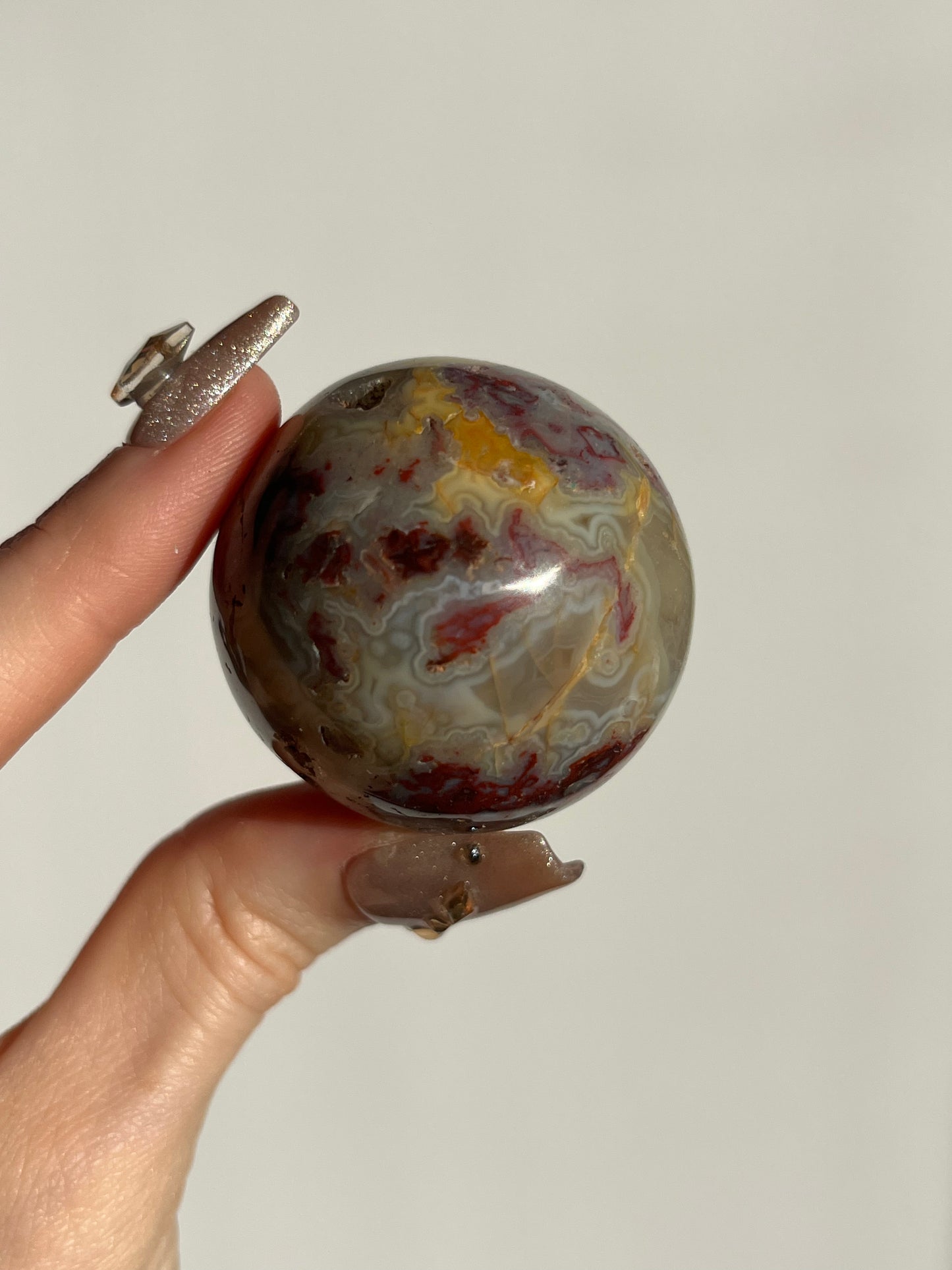 Red Moss in Jasper Sphere B