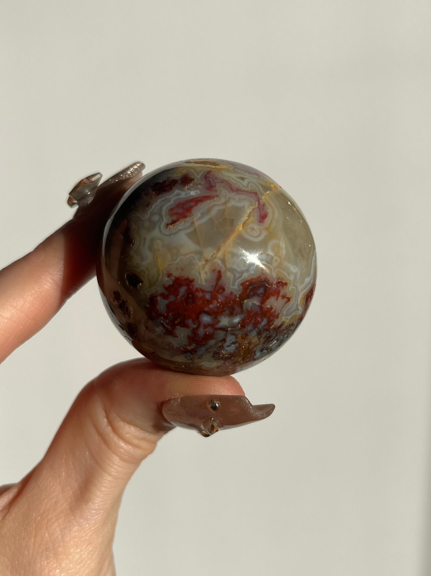 Red Moss in Jasper Sphere B