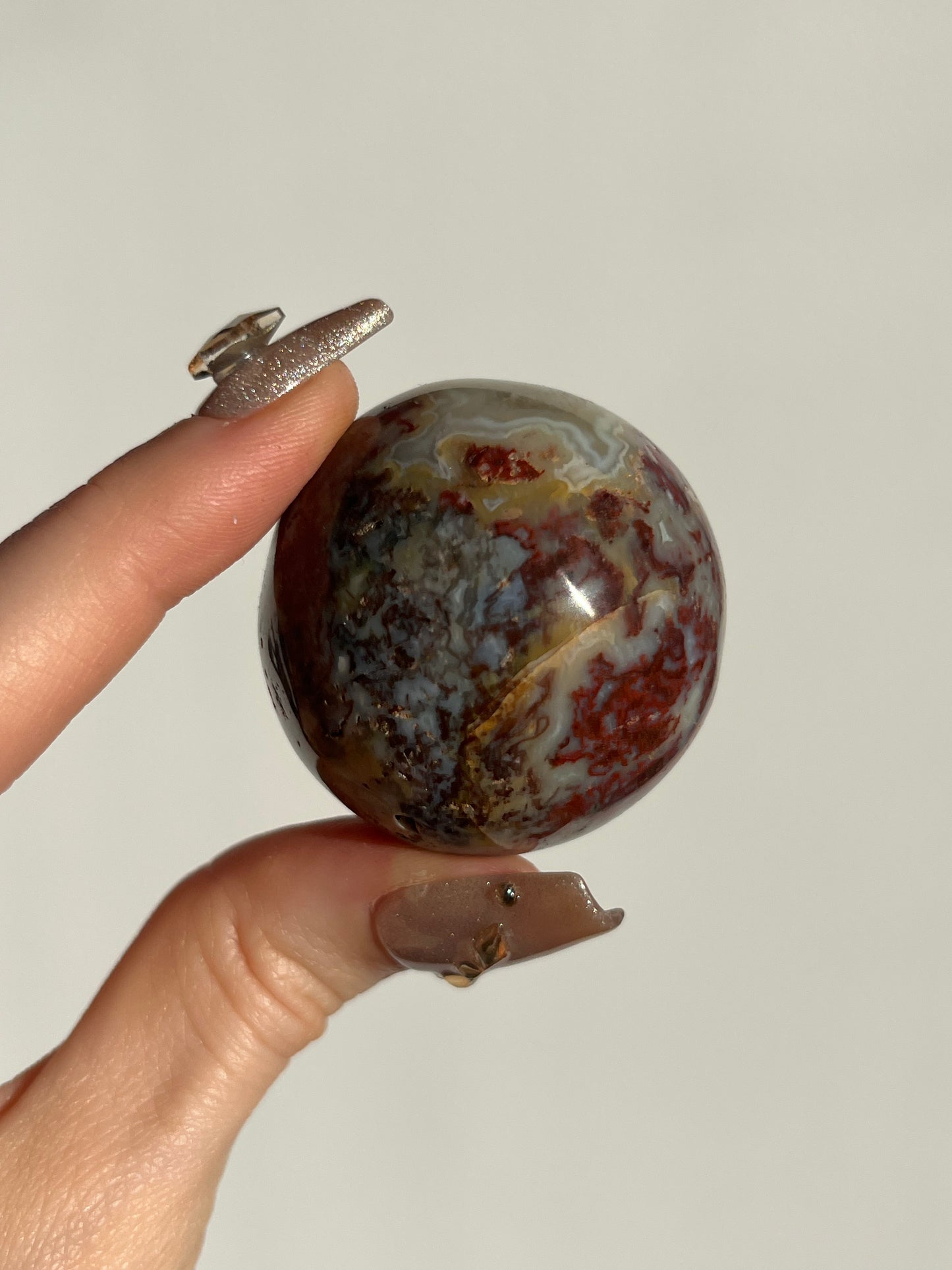 Red Moss in Jasper Sphere B