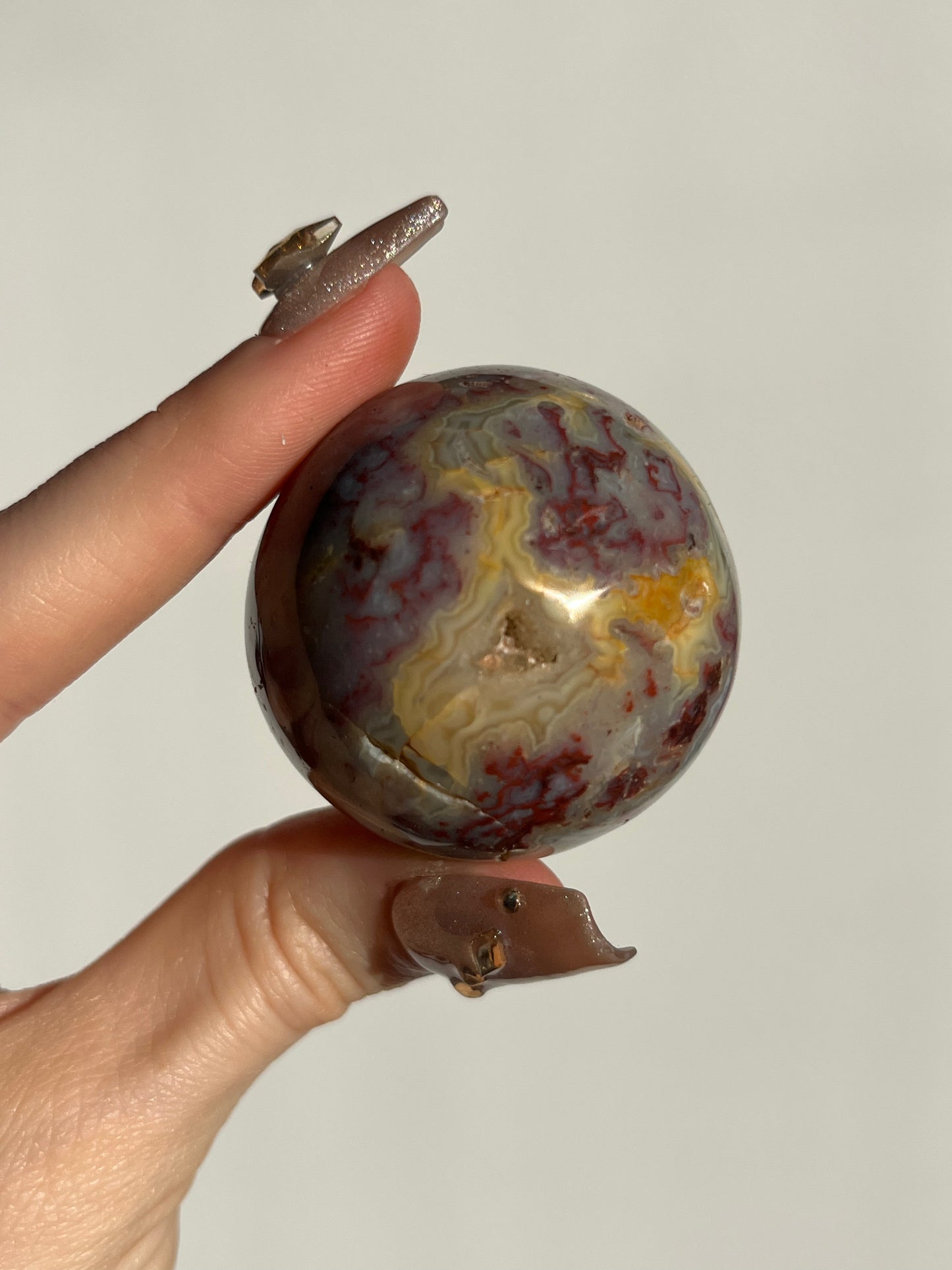 Red Moss in Jasper Sphere B