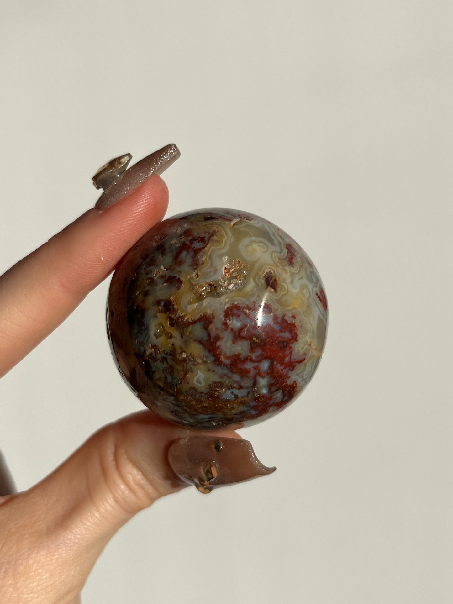 Red Moss in Jasper Sphere B