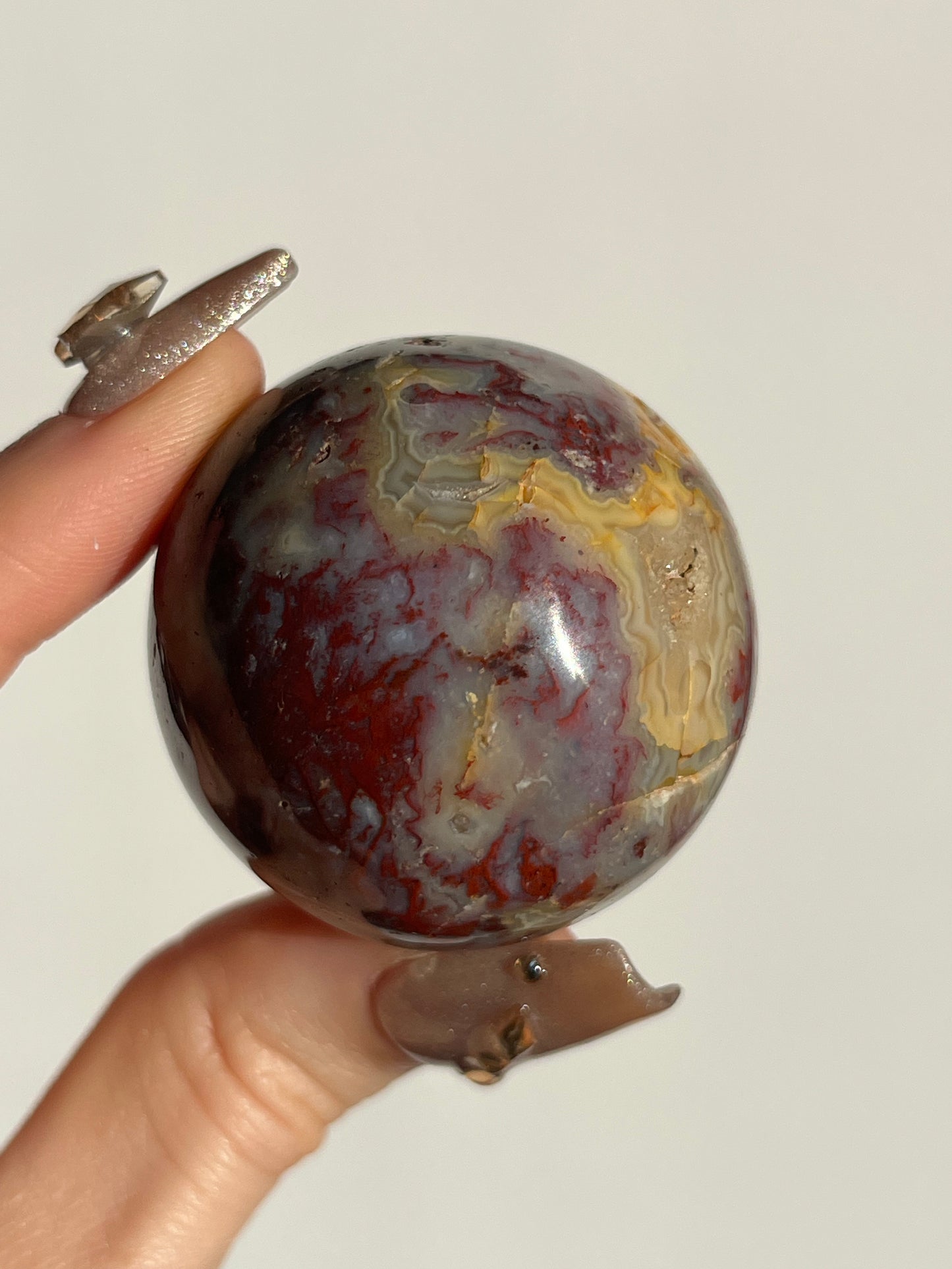 Red Moss in Jasper Sphere B
