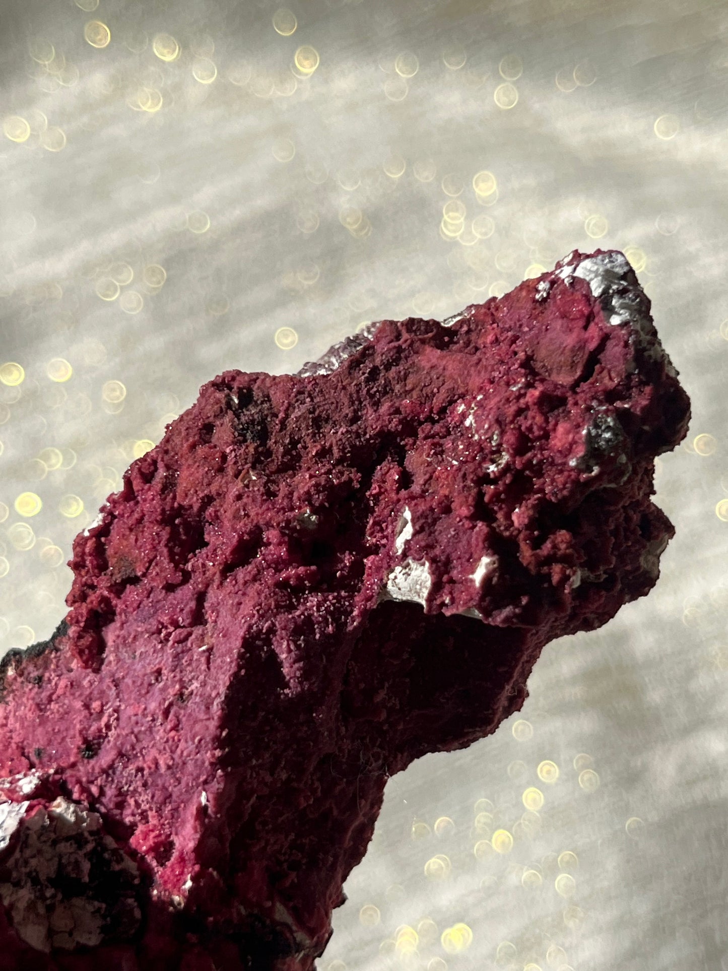 Red Velvet Variscite in Limestone Specimen A