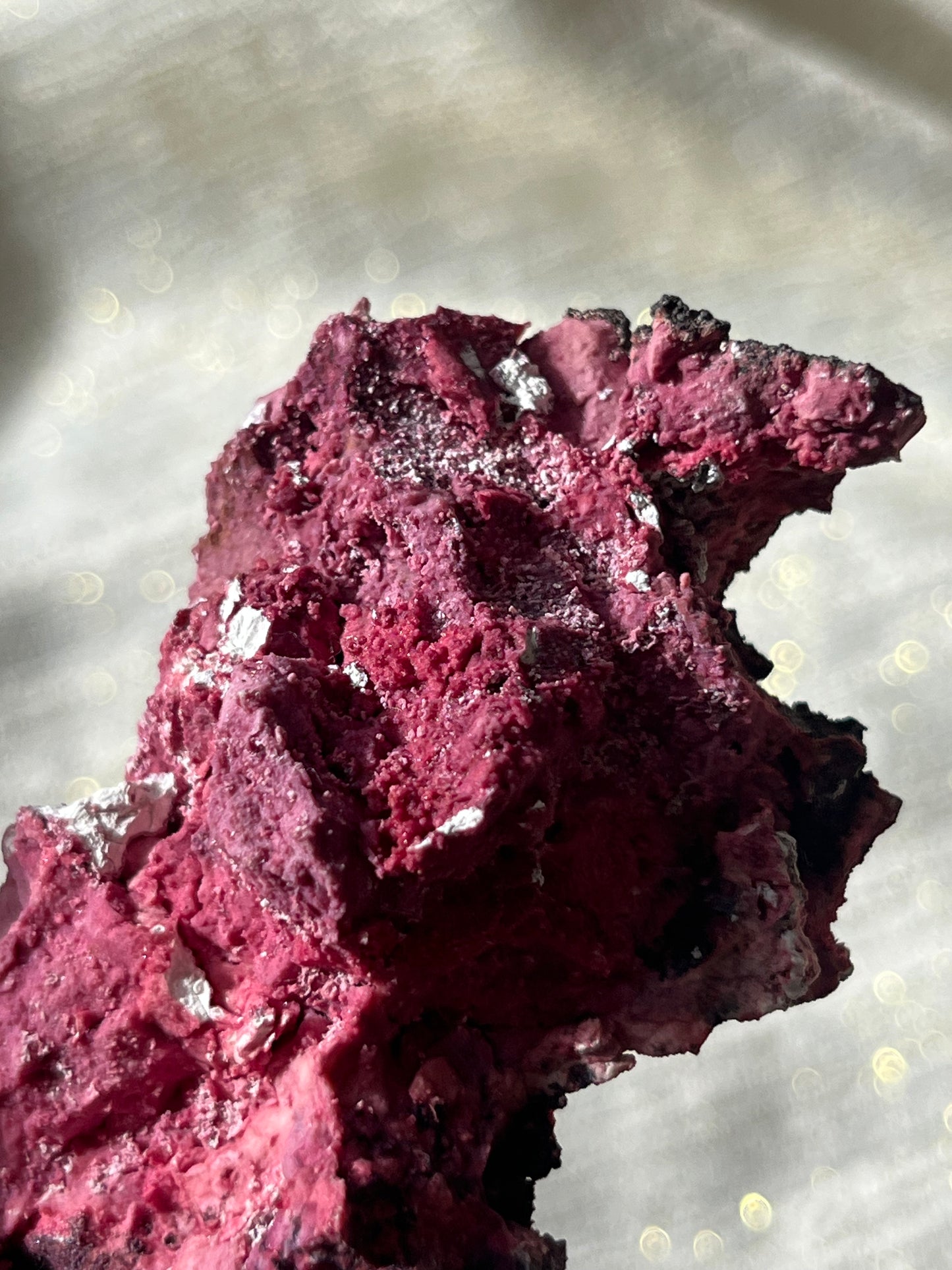Red Velvet Variscite in Limestone Specimen F