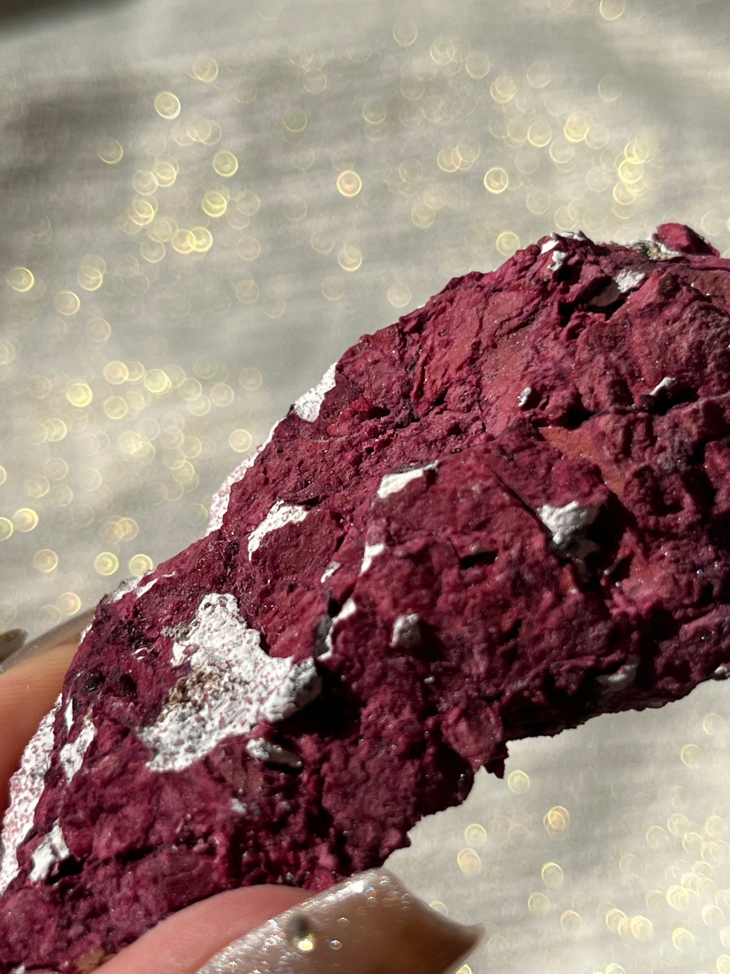 Red Velvet Variscite in Limestone Specimen I