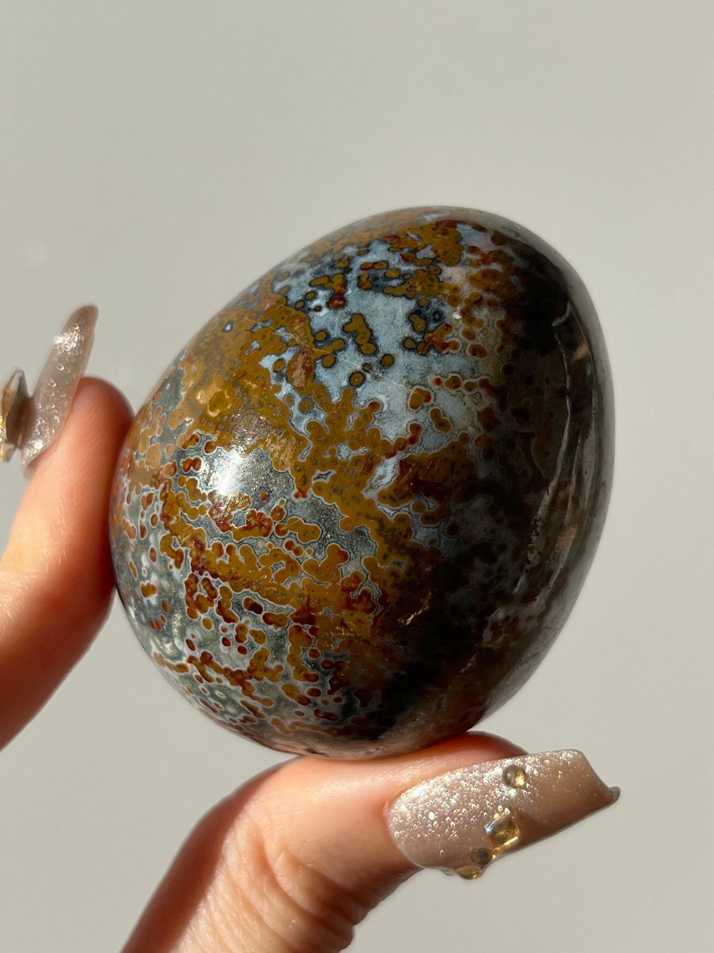 River Jasper Egg Carving B