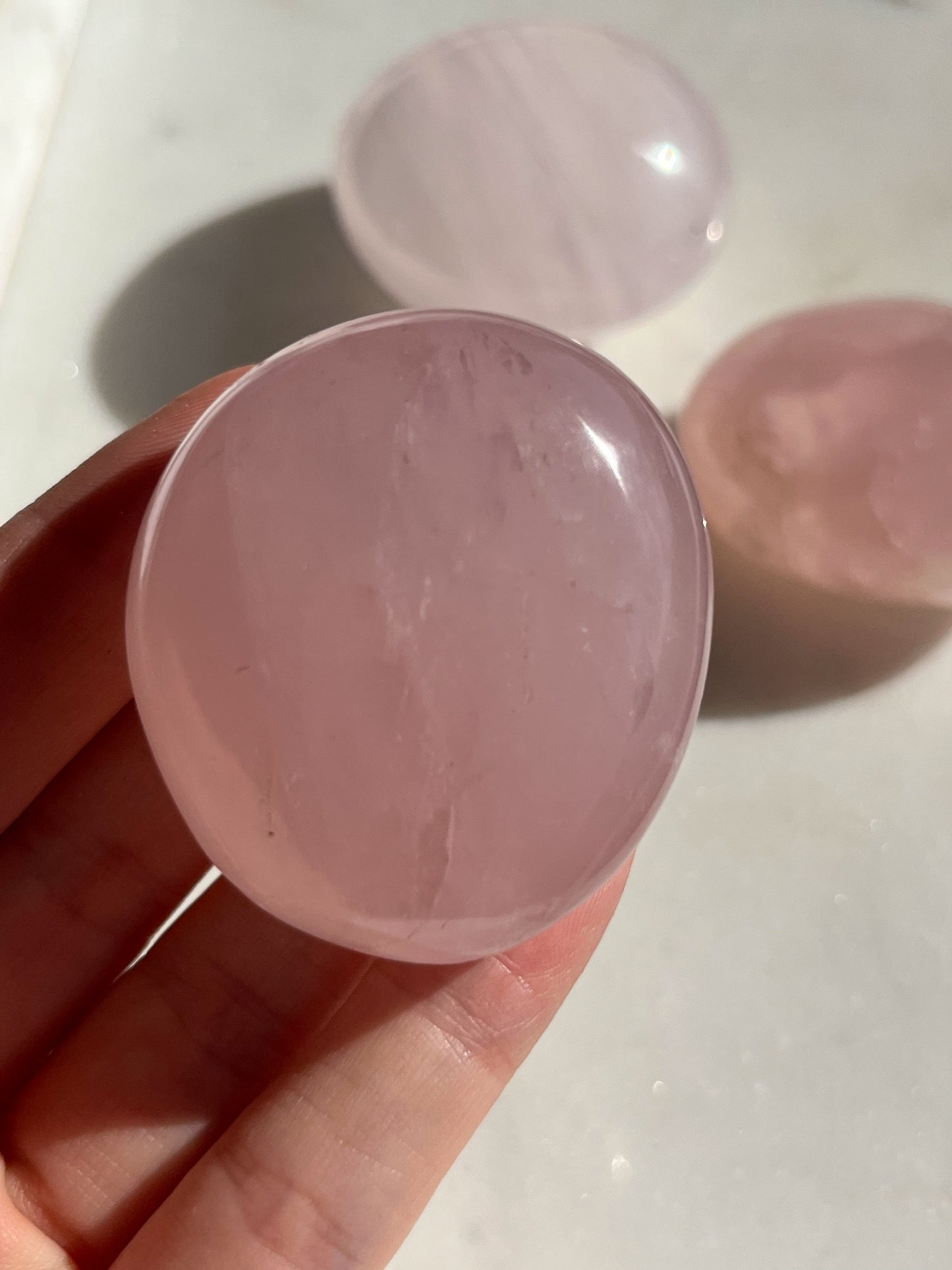 Rose Quartz Miniature Palmstone