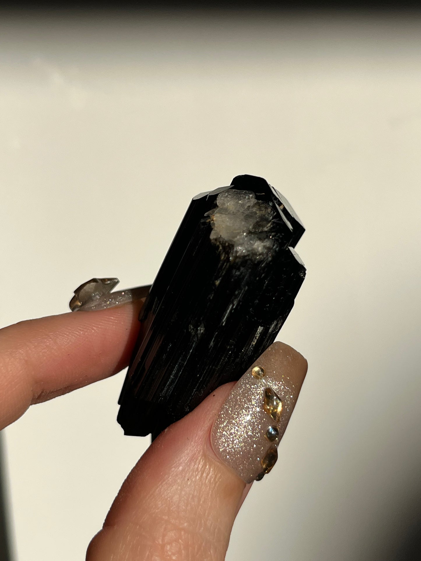 Dravite and Black Schorl Tourmaline with Quartz Specimen A