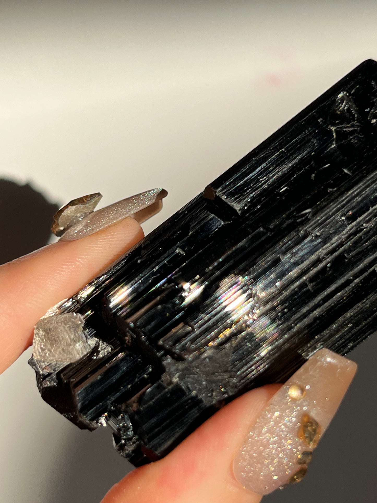 Dravite and Black Schorl Tourmaline with Muscovite Specimen E