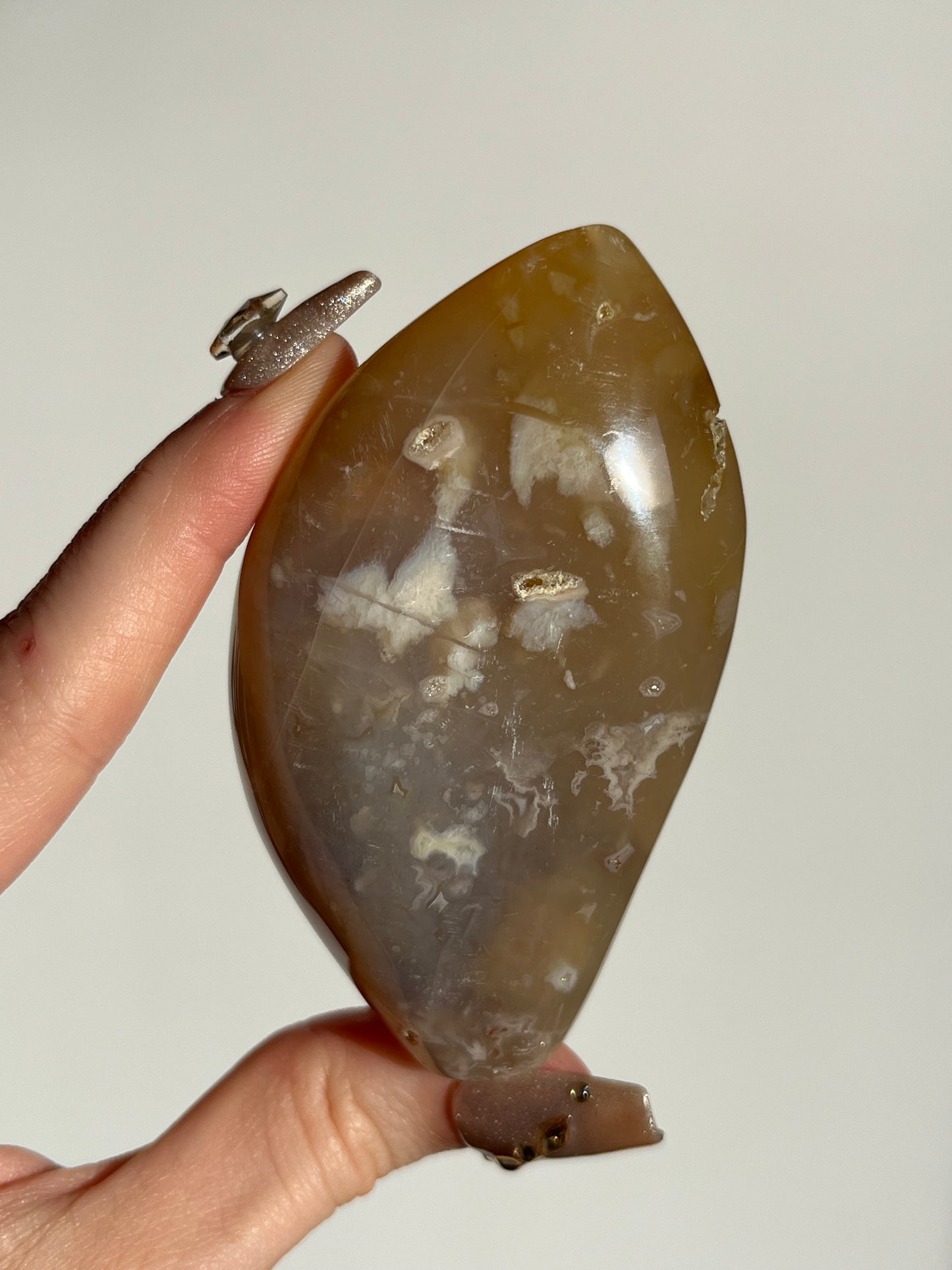 Soleia Carnelian Agate Freeform F (Perfectly Imperfect - Unsteady base)