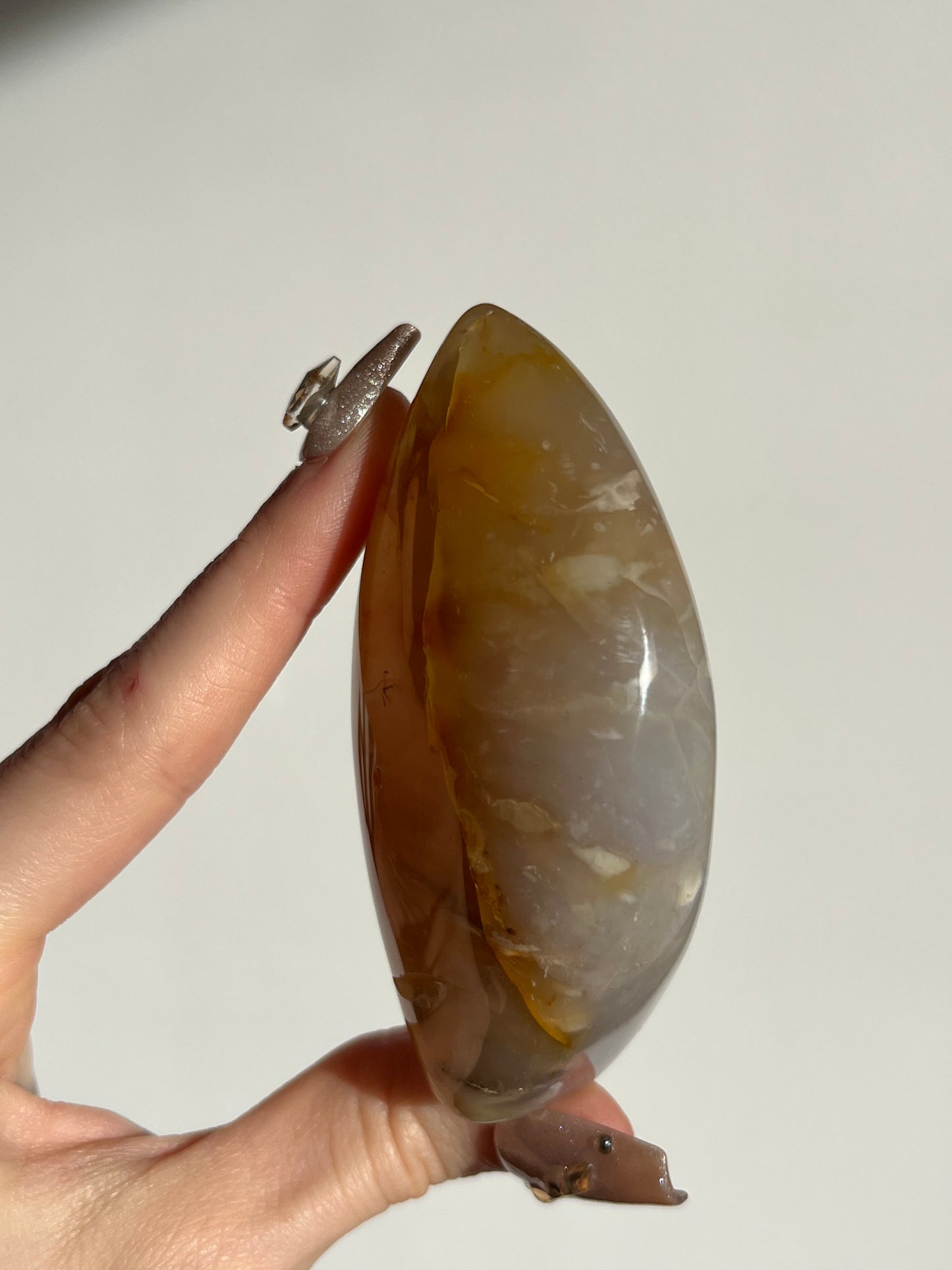 Soleia Carnelian Agate Freeform F (Perfectly Imperfect - Unsteady base)