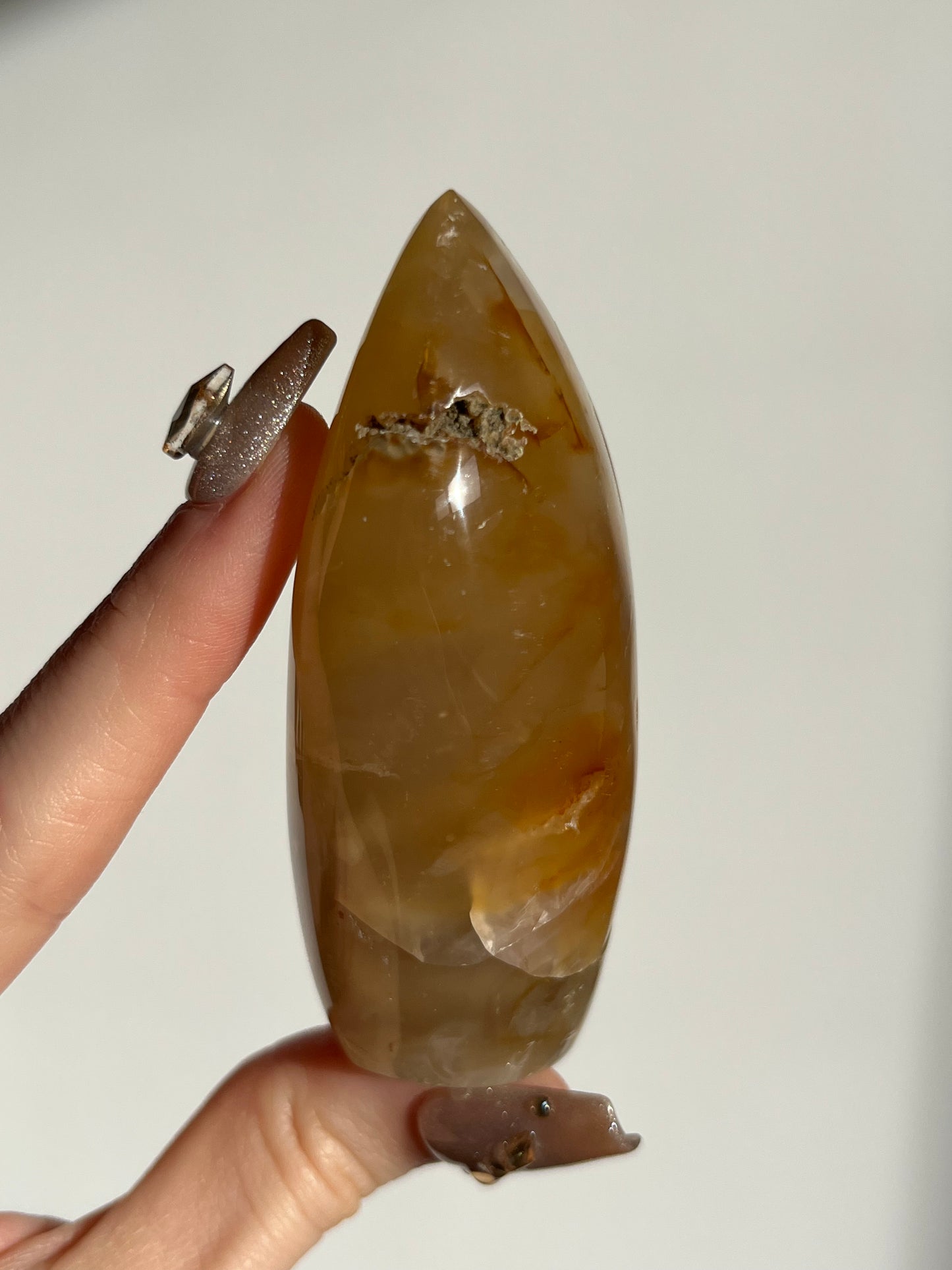 Soleia Carnelian Agate Freeform F (Perfectly Imperfect - Unsteady base)