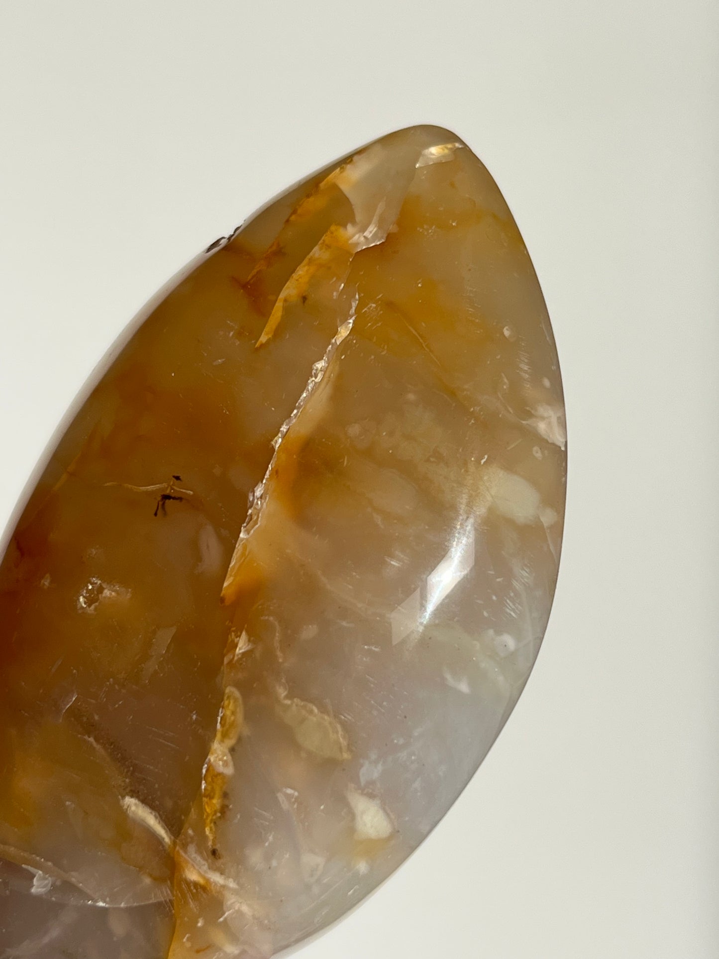 Soleia Carnelian Agate Freeform F (Perfectly Imperfect - Unsteady base)