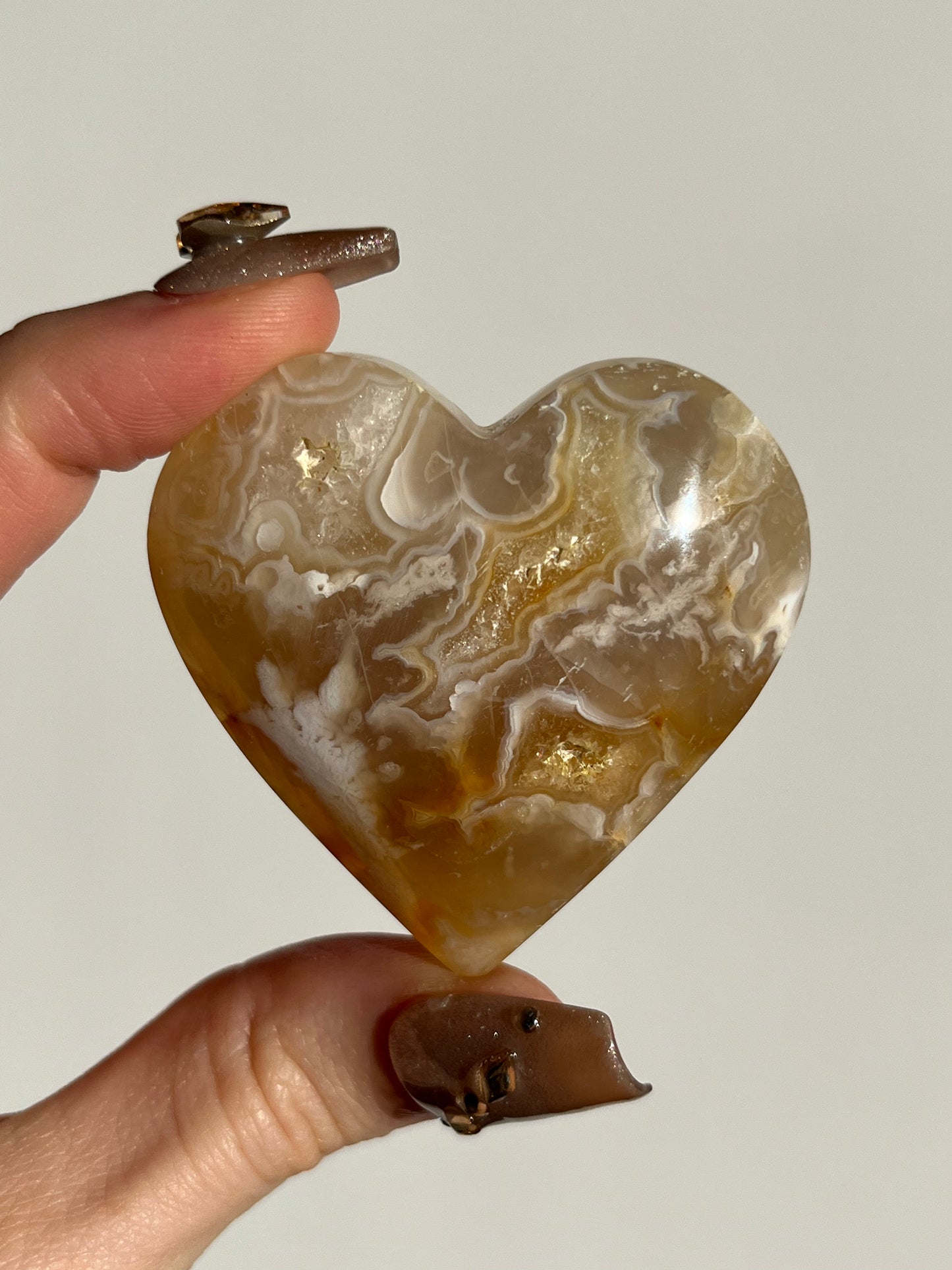 Soleia Agate Heart Carving A