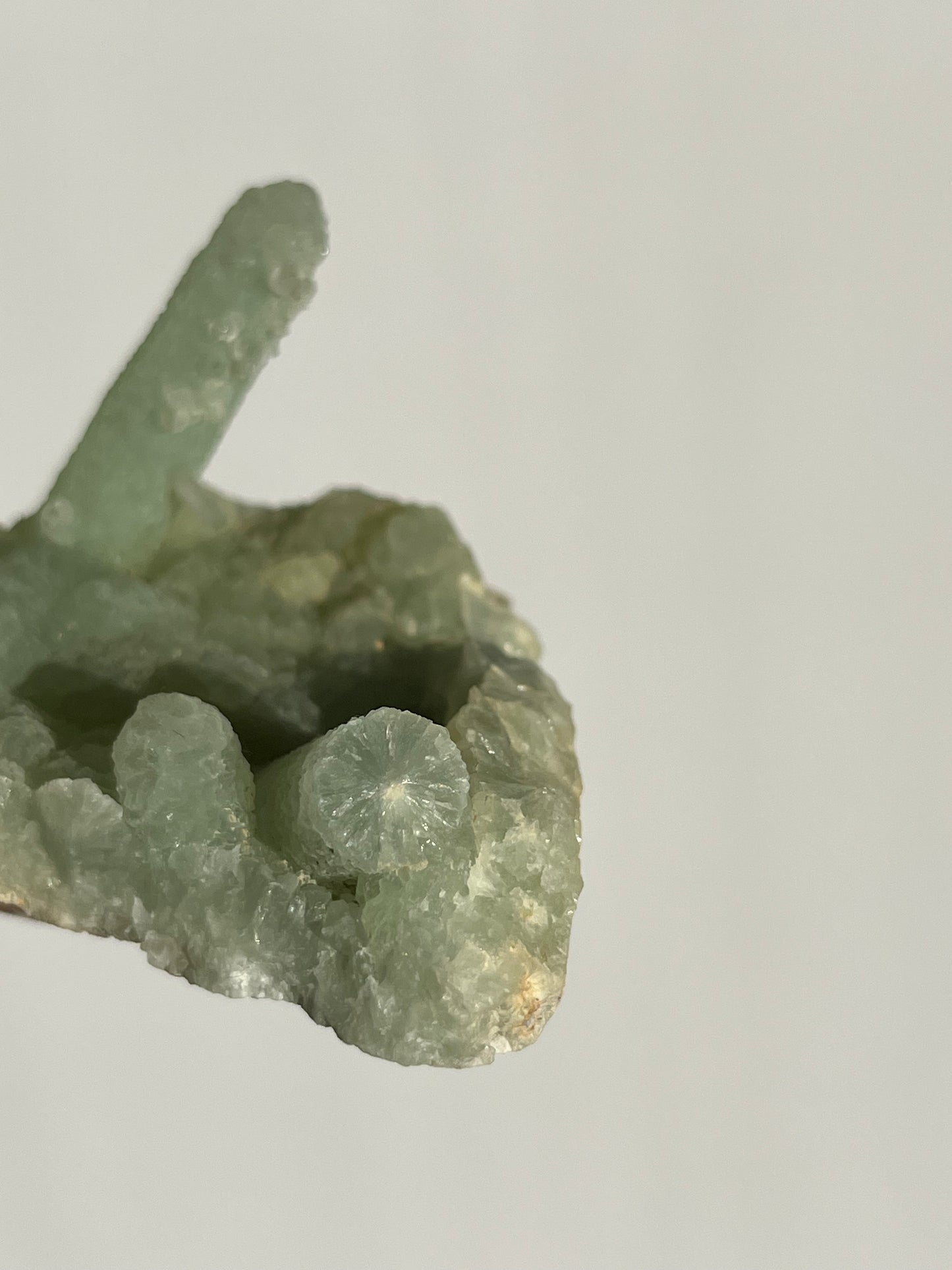 Stalactitic Prehnite with Quartz Specimen A