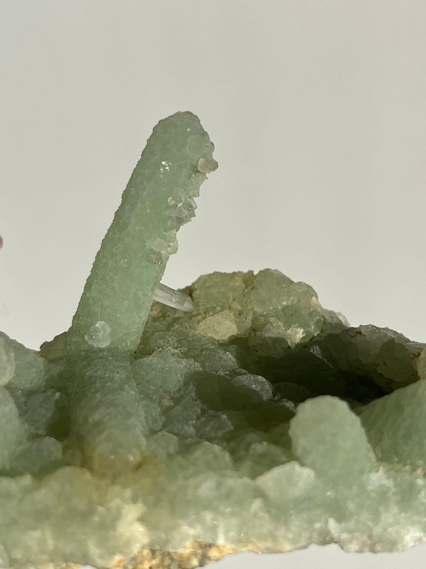 Stalactitic Prehnite with Quartz Specimen A